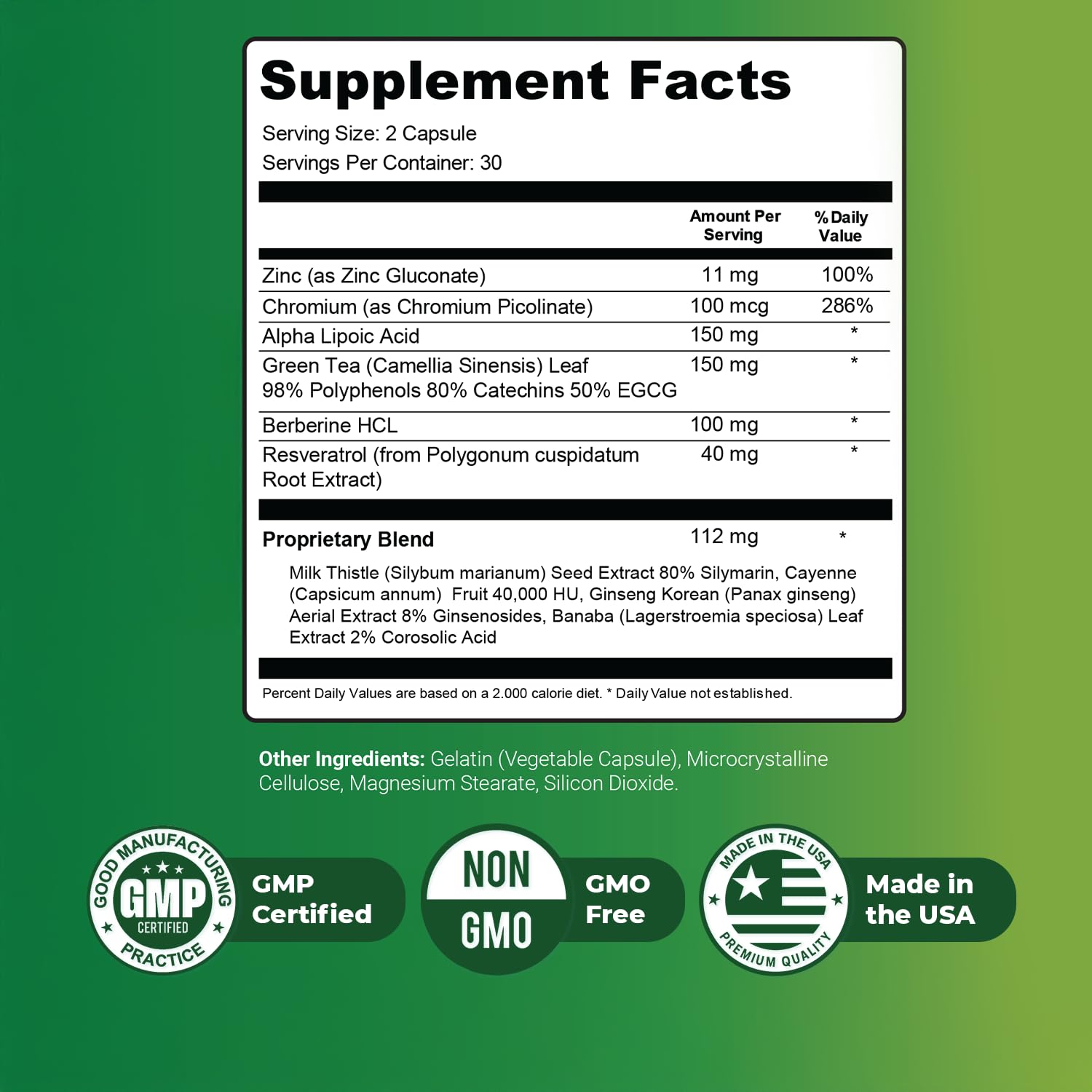 Claritox – Daily Wellness Supplement with Zinc, Chromium, Alpha Lipoic Acid, Green Tea Extract, Resveratrol & Botanical Blend – Non-GMO, Stimulant-Free Formula – 60 Caps, 30 Servings, 3 Month Supply Nature’s NutriWaveAu supplements