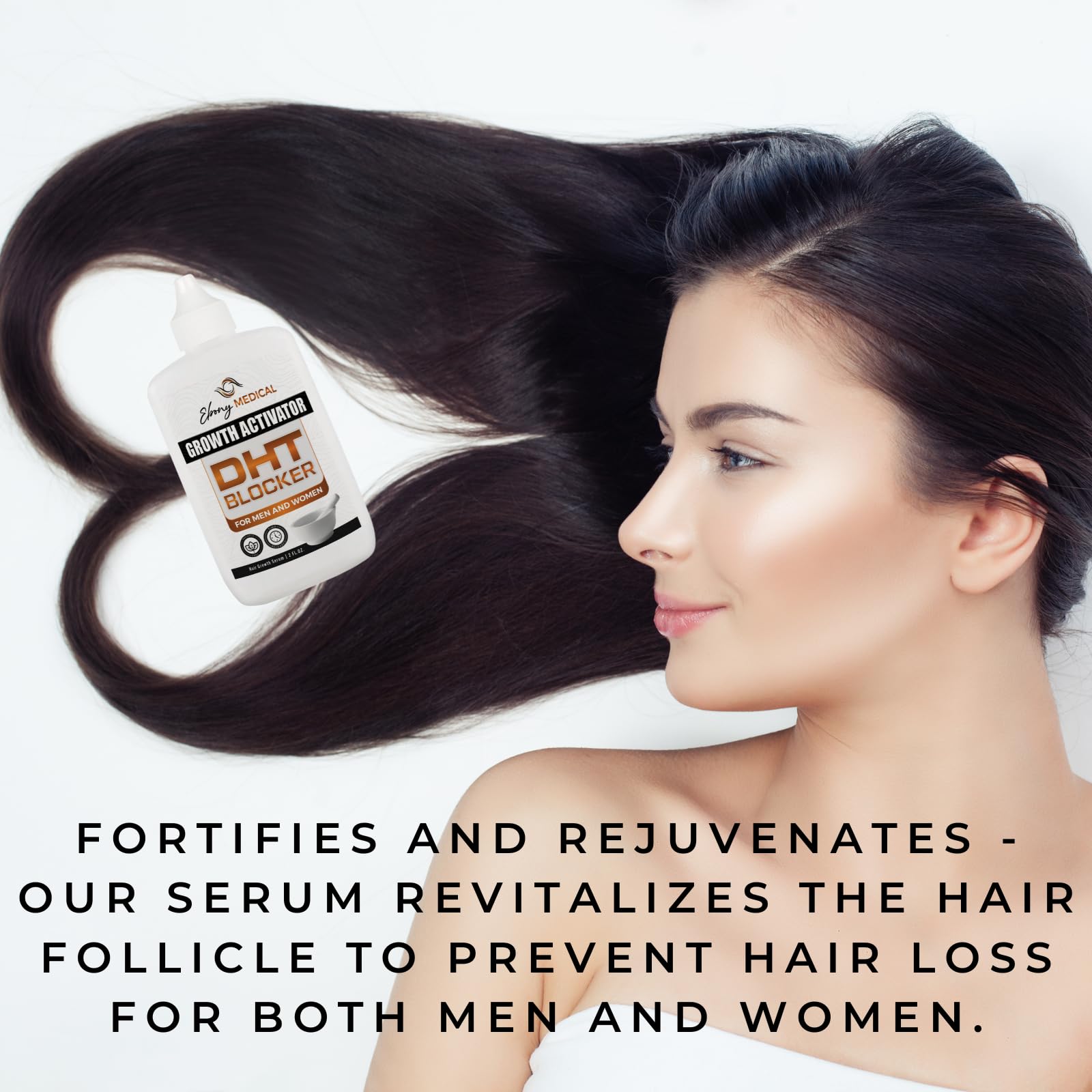 Ebony Medicals DHT Blocker Hair Growth Serum - Hair Loss Supplement, Supports Natural Regrowth Natural CurvesAu supplements