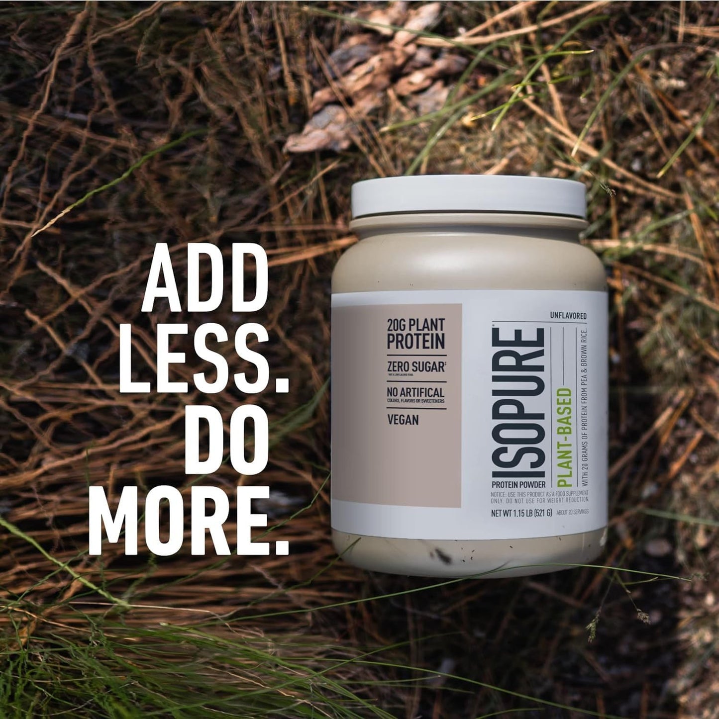 Bundle of Isopure Unflavored Organic Vegan Pea Protein Powder, Dairy Free with Amino IsopureUS supplements
