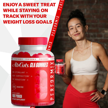 PERFORMIX AbCuts CLA Gummies - 60 Gummies, Fruit Punch - Non-Stimulant PERFORMIXUS supplements