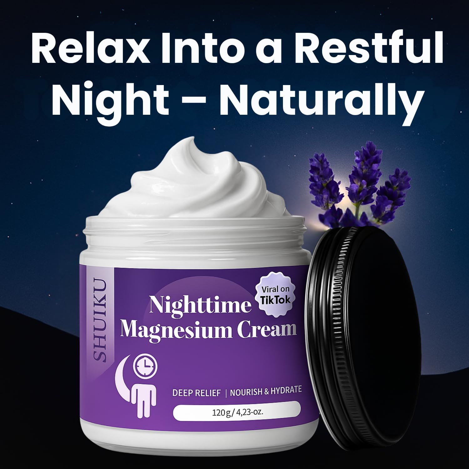 Magnesium Lotion for Sleep & Calm, Topical Magnesium Cream for Relaxation, Nightly Calm, Better Sleep, and for Leg Cramps & Pain SHUIKUAu supplements