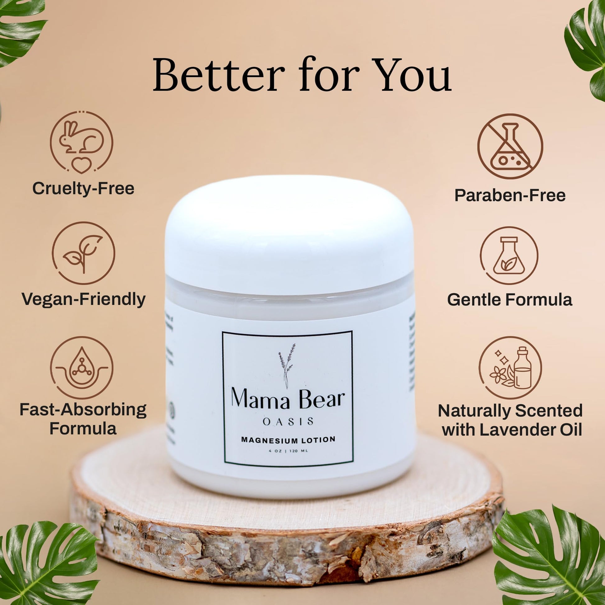 Mama Bear Oasis Lotion - Magnesium Cream - Lavender Magnesium Lotion for Foot, Hands, Legs, Toes Includes Arnica, Vitamin B6, Aloe Vera, MSM (Pack of 2) Mama Bear OasisAu supplements