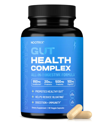 Nootrix Health Complex Supplement | Probiotics for Gut Health, Colon Cleanse & Bloating Relief | Promotes Healthy Digestion | Digestive Enzymes, Postbiotics & Prebiotics | 90 Capsules NootrixAu supplements