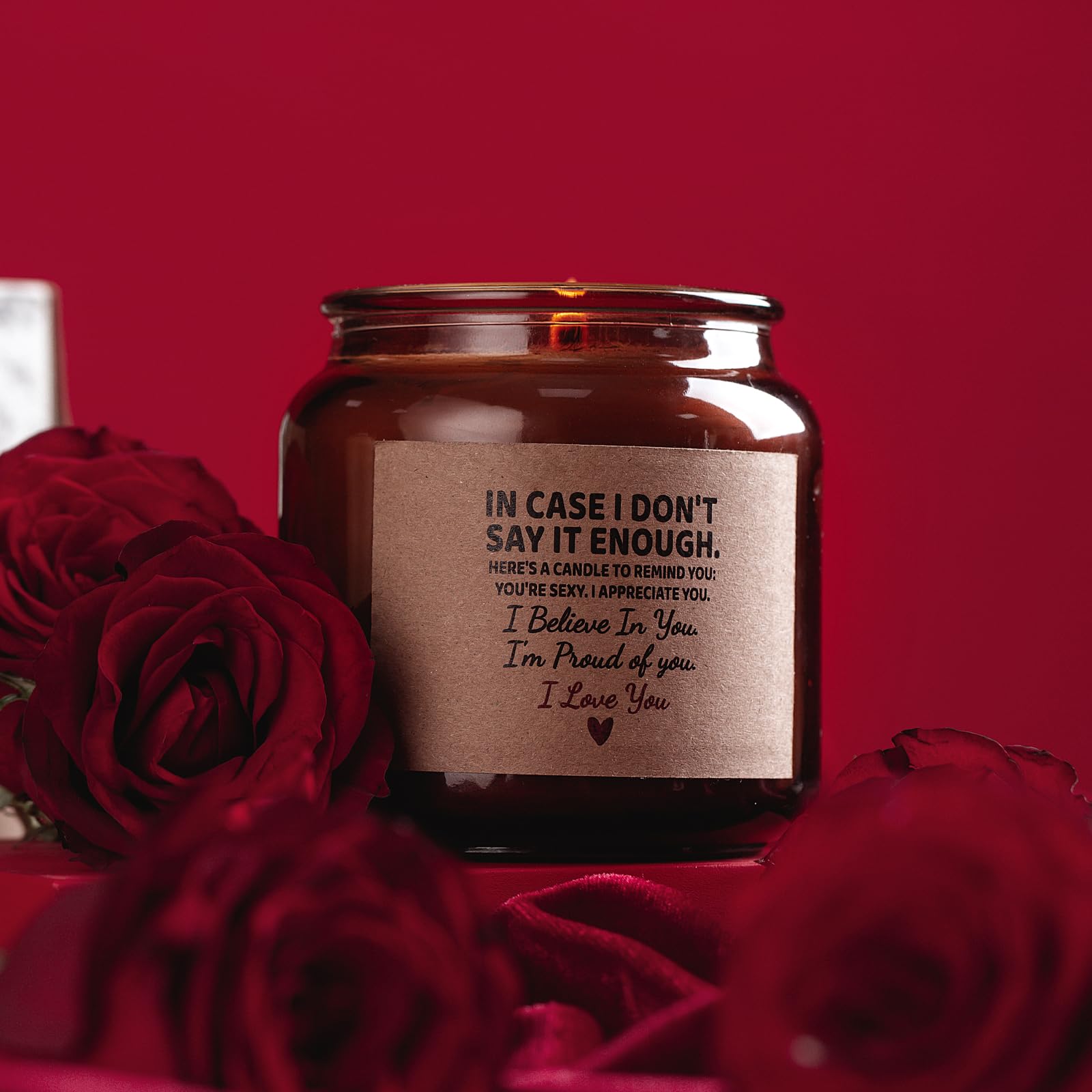 Candle Amber Moss Scented, Valentines Day Gifts for Her Girlfriend Wife, Romantic Anniversary YINUO LIGHTAu supplements