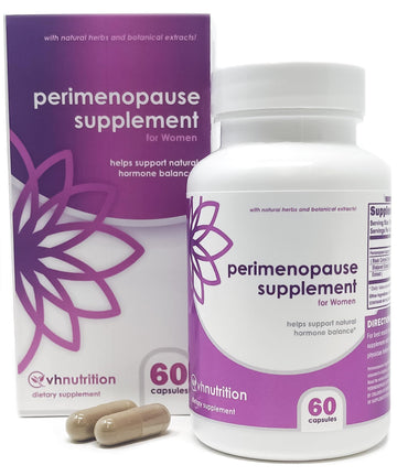 VH Nutrition Perimenopause Supplement for Women | Hot Flash, Mood, and Menstruation Cycle Support | 100% Herbal Formula: Black Cohosh, Vitex, & Shatavari. No Additives, or Fillers VH NutritionAu supplements
