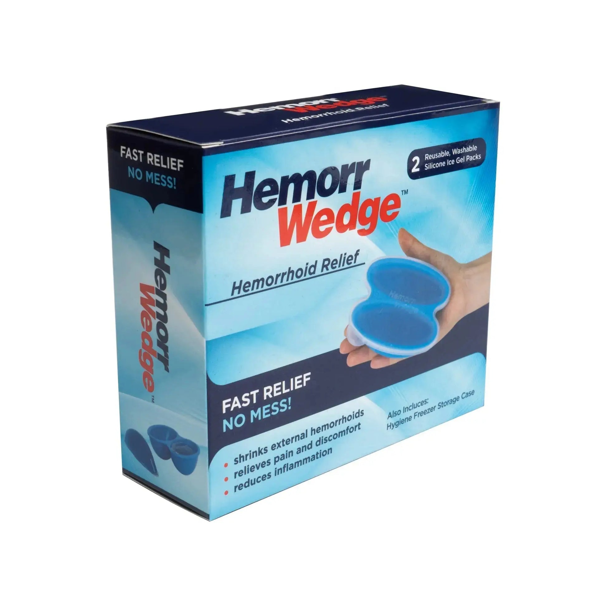 Hemorrwedge Hemorrhoid Ice Pack for Relief & Cooling Support – Twin Gel Pack with Hygienic Case – Reusable Cold Therapy for Hemorrhoids, Swelling, Postpartum & Discomfort – Water-Based Gel HemorrwedgeAu supplements