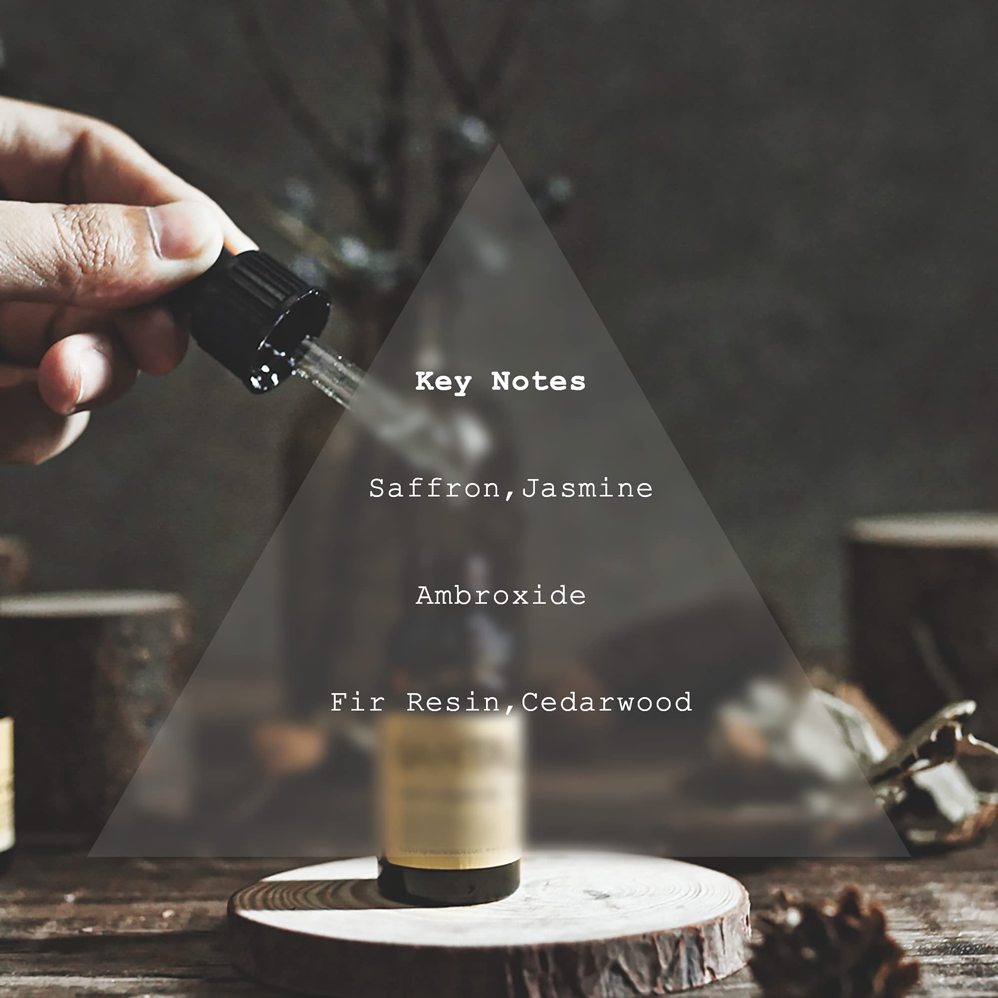 Rouge Diffuser Oil, Ambroxan Molecule-Based Scent, Saffron, Jasmine, Cedarwood Essential Oils Blend sesneslabsAu supplements