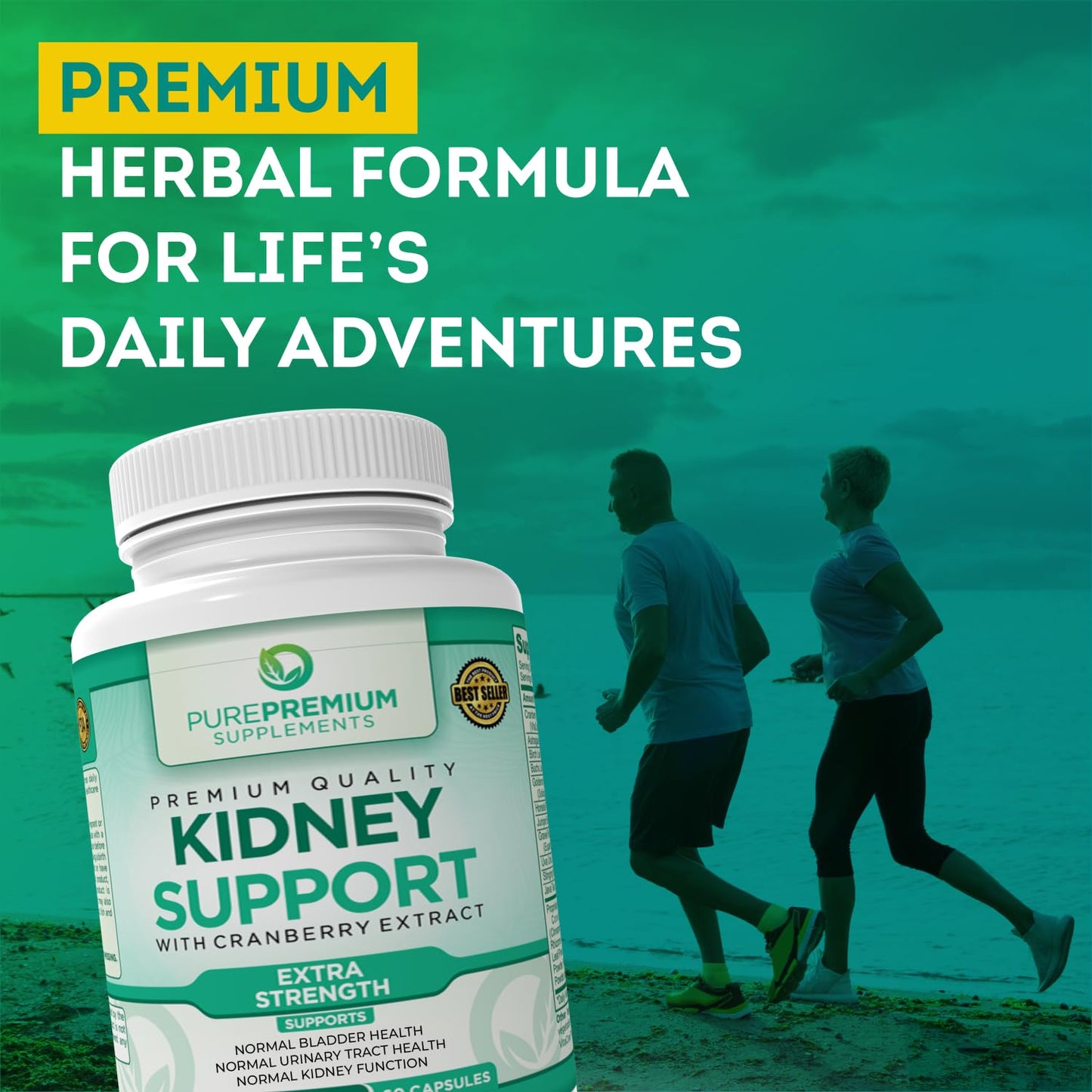 PurePremium Kidney Support Supplement with Cranberry Extract - Kidney Cleanse, Detox PurePremium SupplementsUS supplements