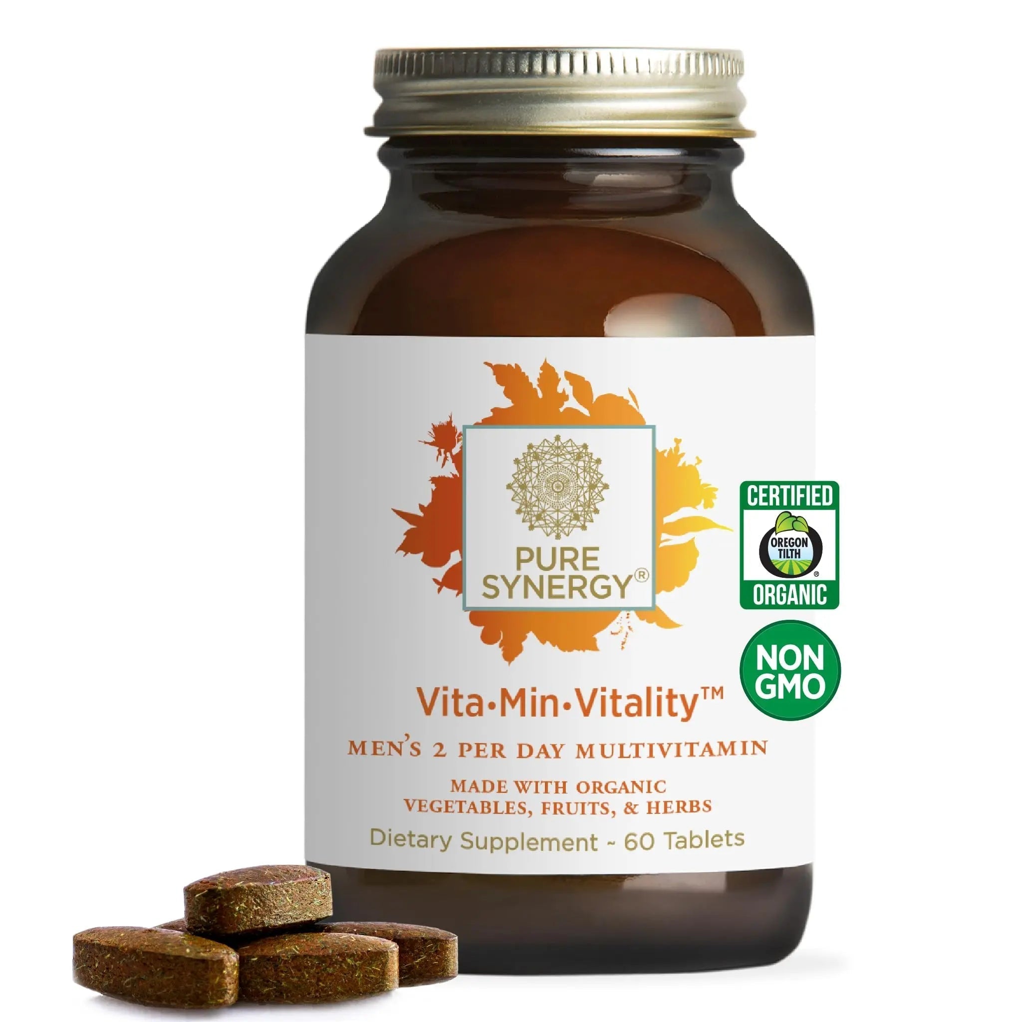 PURE SYNERGY Vita·Min·Vitality | Natural Multivitamin for Men | Men’s Daily Multivitamin Made with Organic Whole Foods | PURE SYNERGYAu supplements