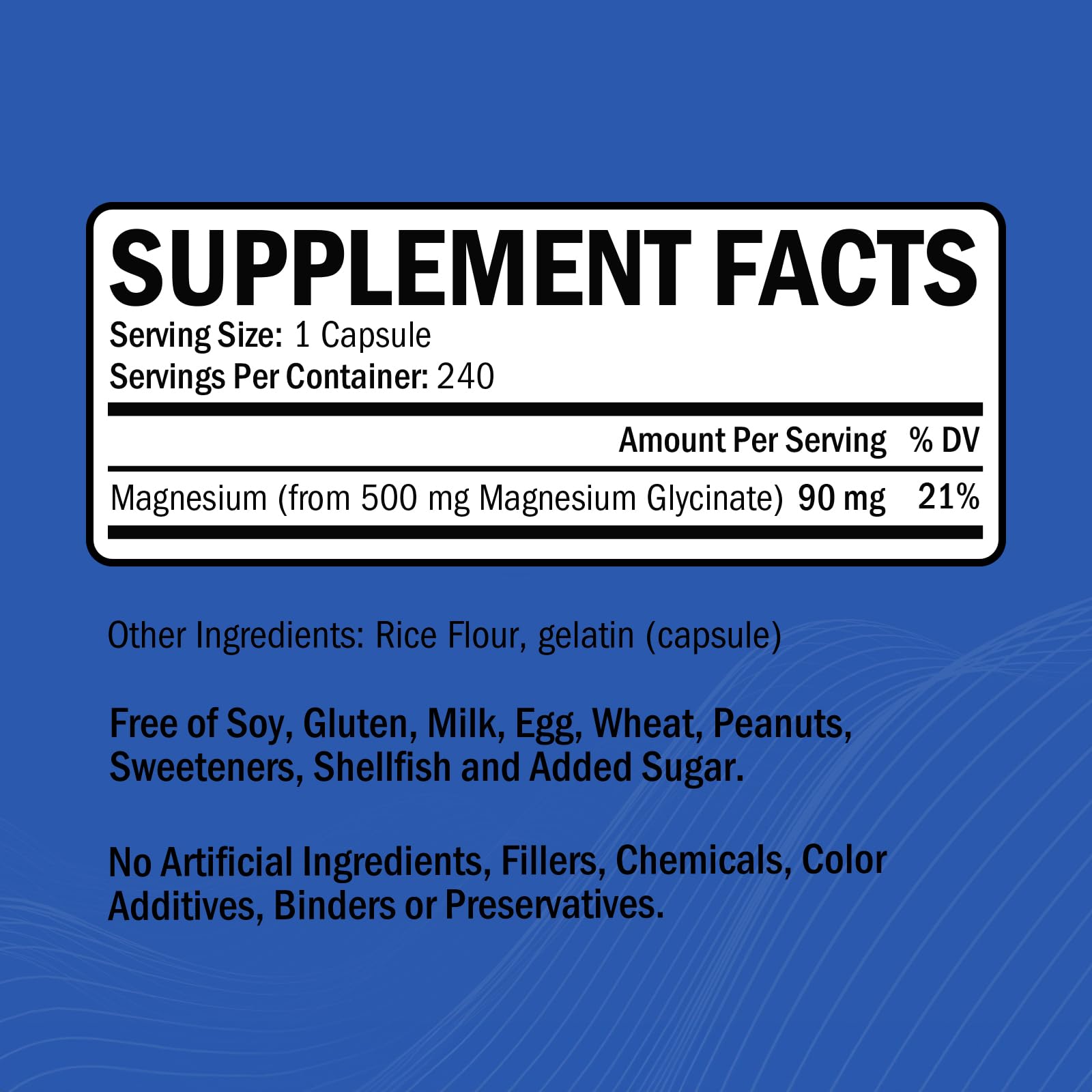 Magnesium Glycinate - High Absorption Magnesium Supplement 500mg Per Serving for Stress Relief, Sleep, Heart and Bone Health, Nerve Support - Non-GMO, Gluten-Free, Gentle on Stomach, 240 Capsules GOODBIOAu supplements