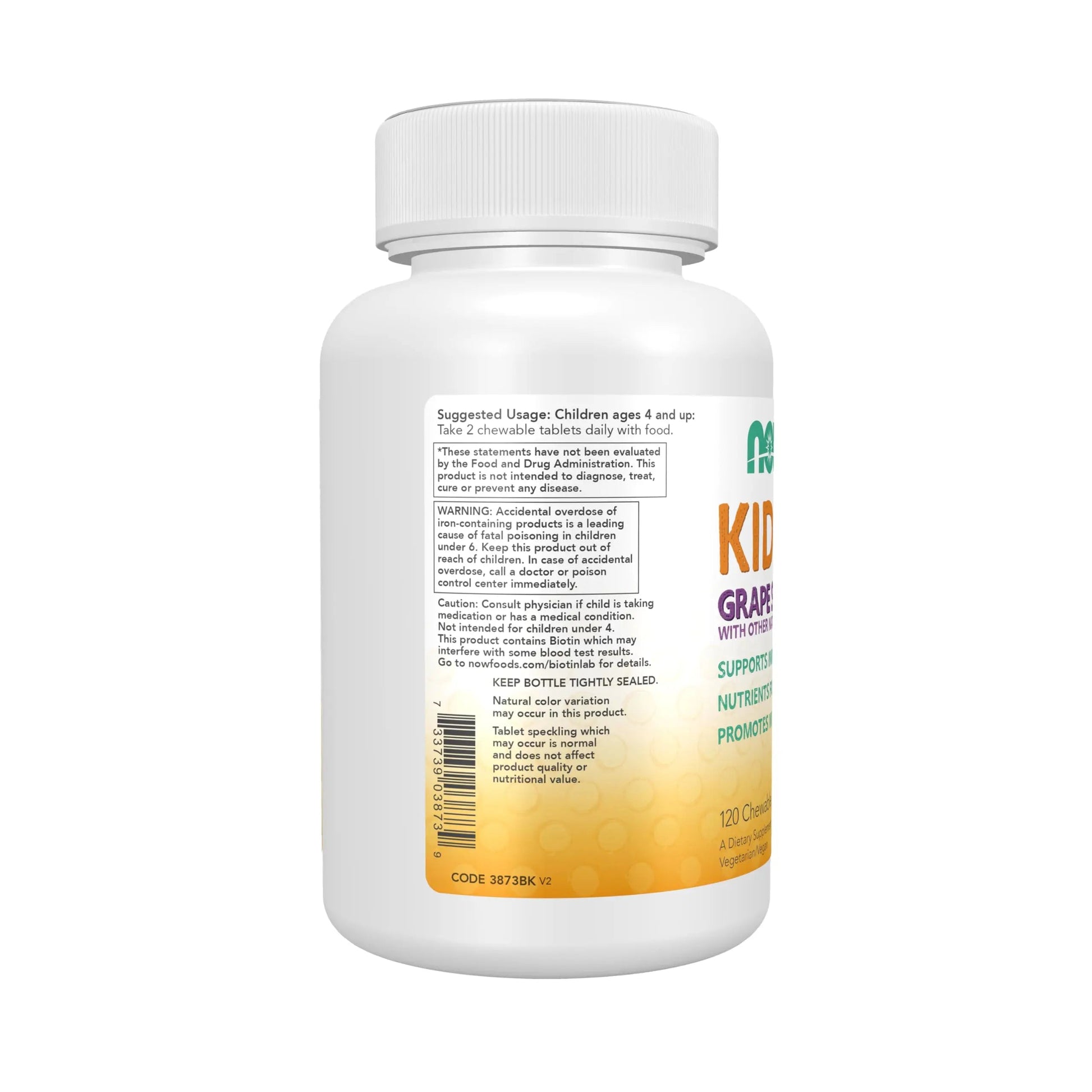 Now Kids Supplements, Kid Vits Multivitamin, Grape Flavor, 120 Chewable Tablets NOW FoodsAu supplements
