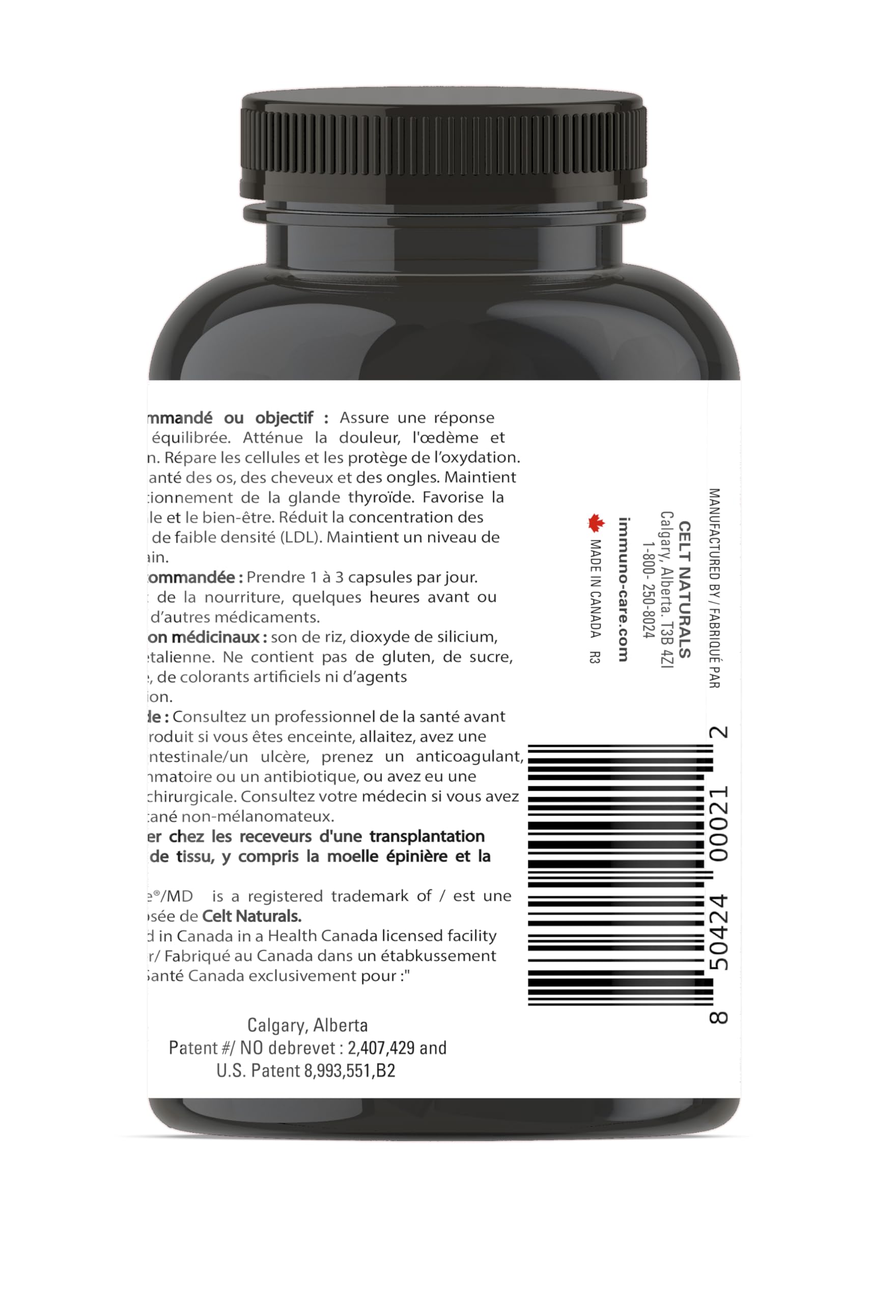 Celt Immunocare 60 v-caps - Potent Seasonal Allergy Blend - Adult Immunity Support - Cholesterol Modulator - Plant Sterols Ultra Strength - 7 Key Immunity Enhancing Ingredients Celt Immuno-CareAu supplements