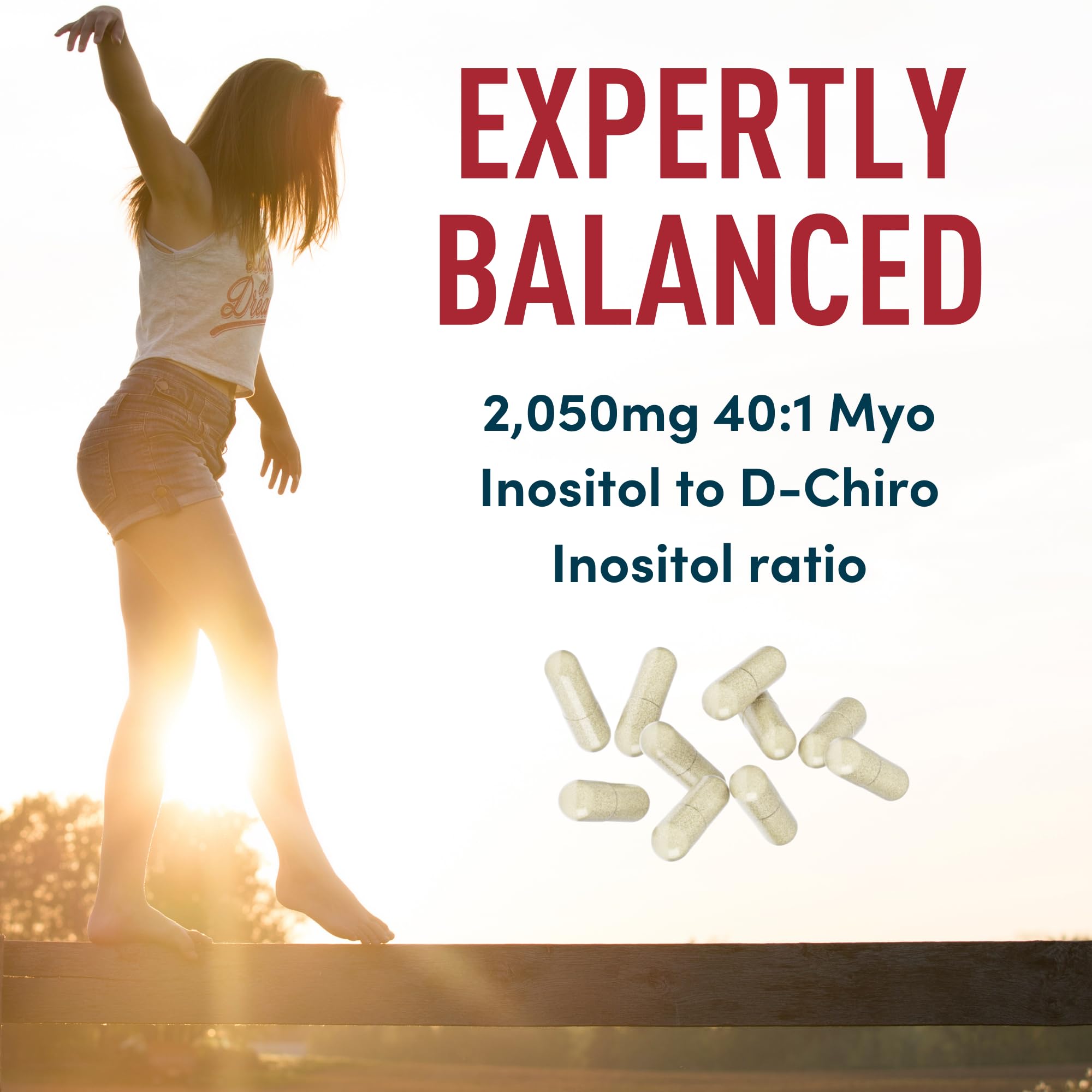Myo-Inositol & D-Chiro Inositol 40:1 Ratio 2,000 mg - PCOS Supplements with Maca Root & Ashwagandha - Ovarian Health Support Vitamins - Hormone & Fertility Supplements for Women - 120 Vegan Caps WINDSOR BOTANICALSAu supplements