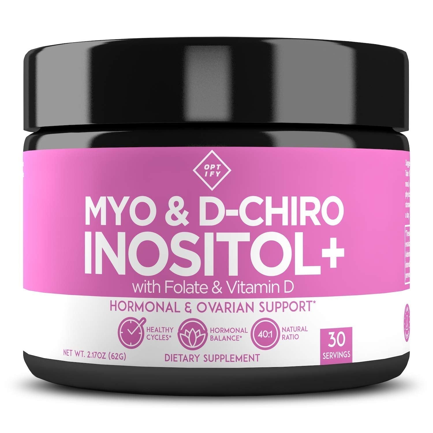 Premium Inositol Supplement - Myo-Inositol and D-Chiro Inositol Powder Plus Folate OptifyUS supplements