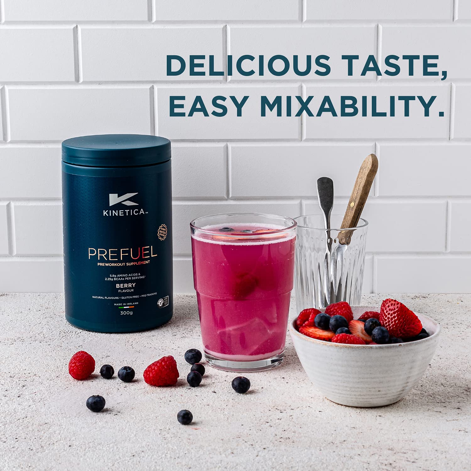 Kinetica PreFuel, Pre Workout, 5.9g Amino Acids & 2.3g BCAA's per Serving, 30 Servings KineticaAu supplements