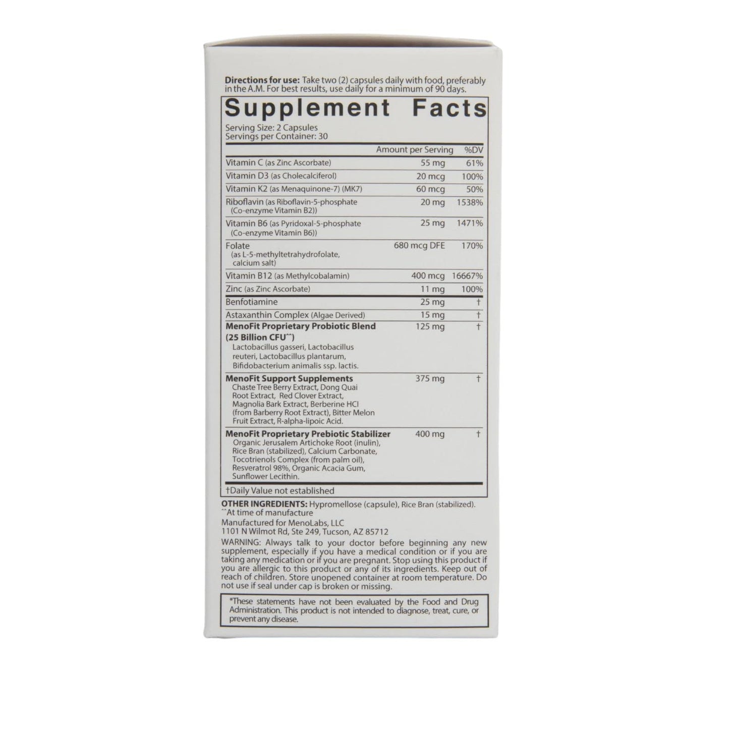 MENOLABS MenoFit - Menopause Supplements for Women - Menopause + Perimenopause Relief MENOLABSUS supplements