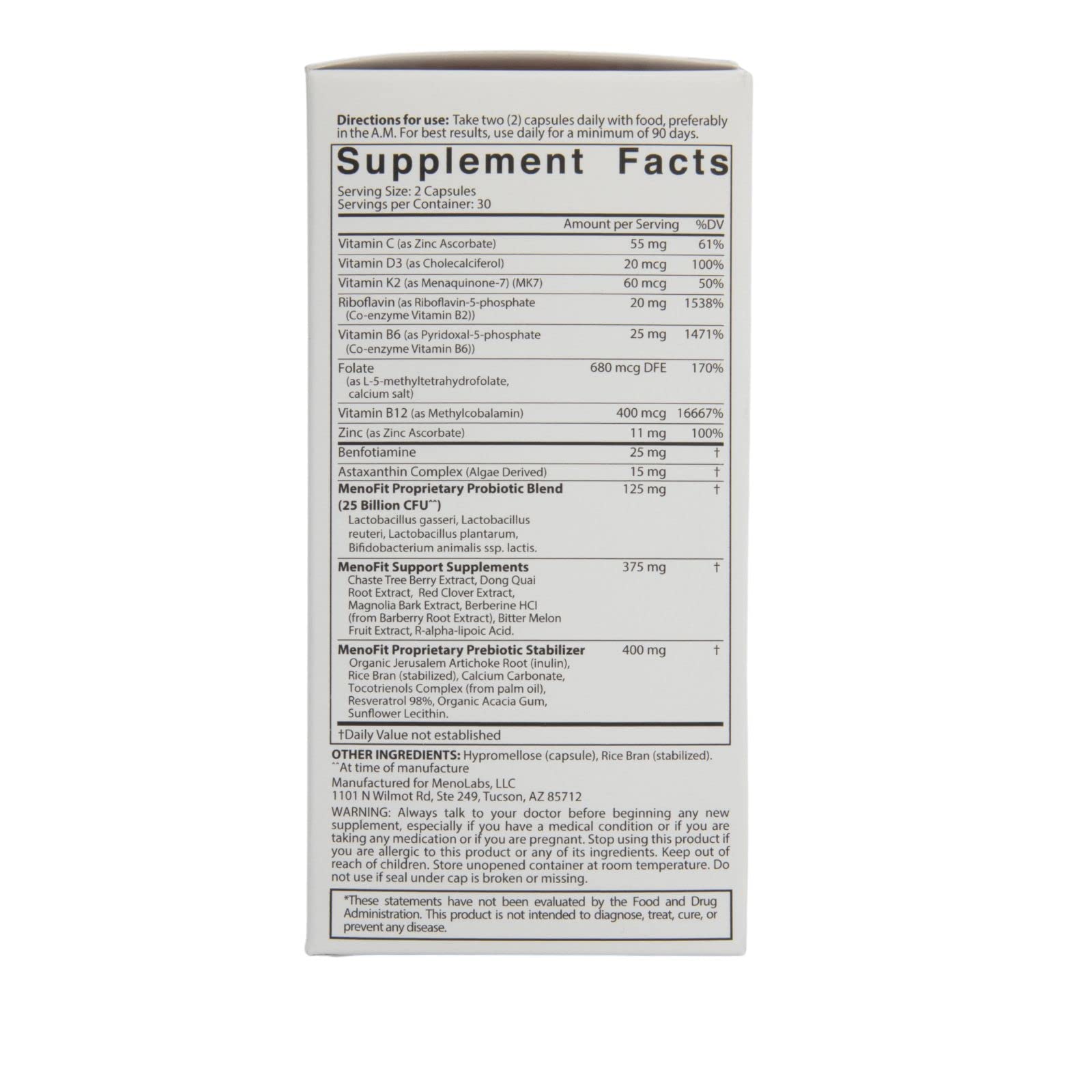 MENOLABS MenoFit - Menopause Supplements for Women - Menopause + Perimenopause Relief MENOLABSUS supplements