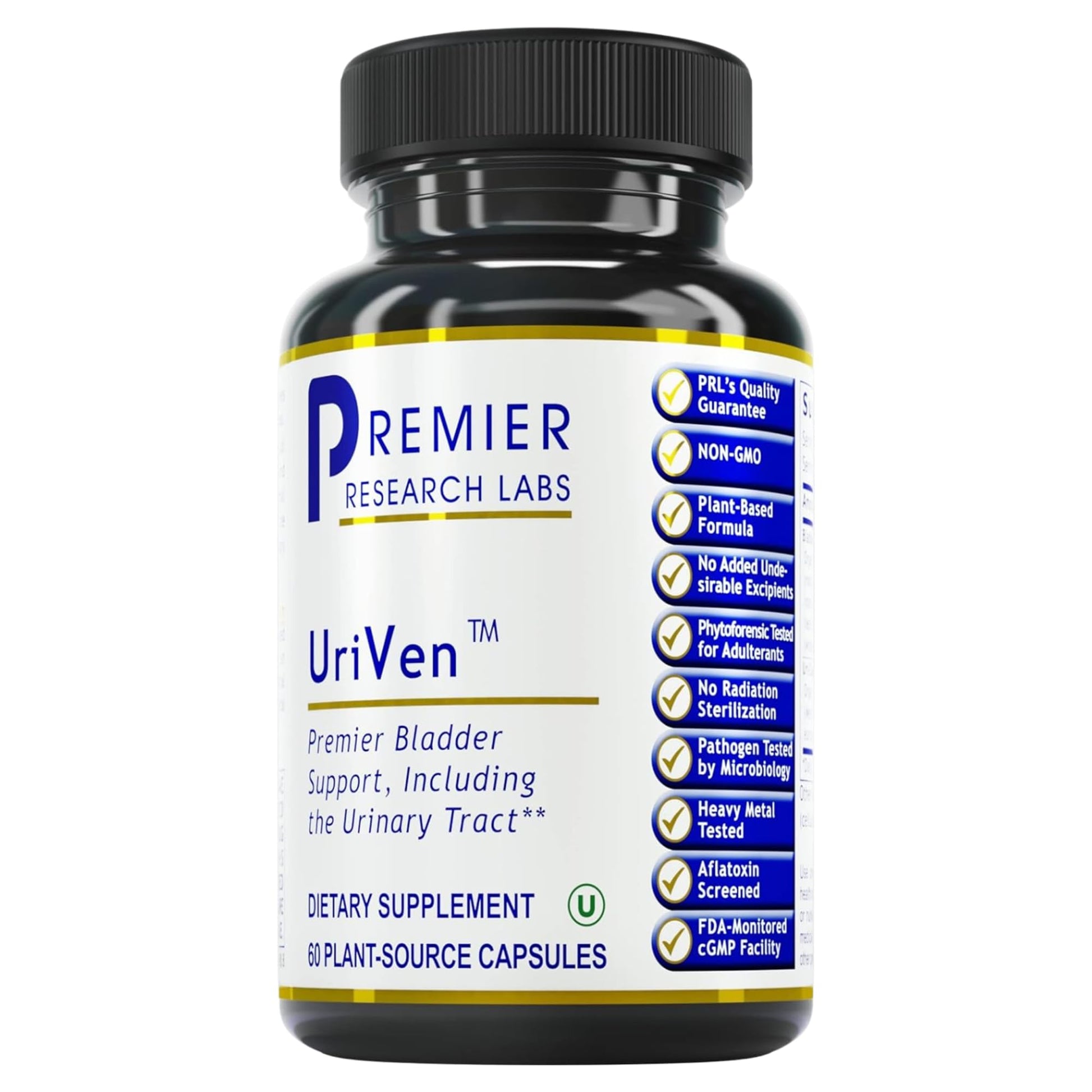Premier Research Labs UriVen - Bladder Health Support for Women & Men, Cranberry Extract & Marshmallow Root, Urinary Relief, Bladder Relief, Bladder Control Supplement - 60 Vegetarian Capsules Premier Research LabsAu supplements