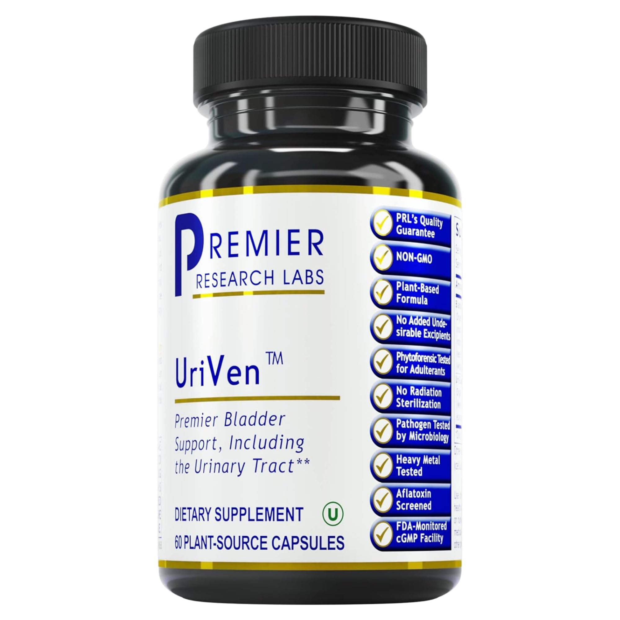 Premier Research Labs UriVen - Bladder Health Support for Women & Men, Cranberry Extract & Marshmallow Root, Urinary Relief, Bladder Relief, Bladder Control Supplement - 60 Vegetarian Capsules Premier Research LabsAu supplements