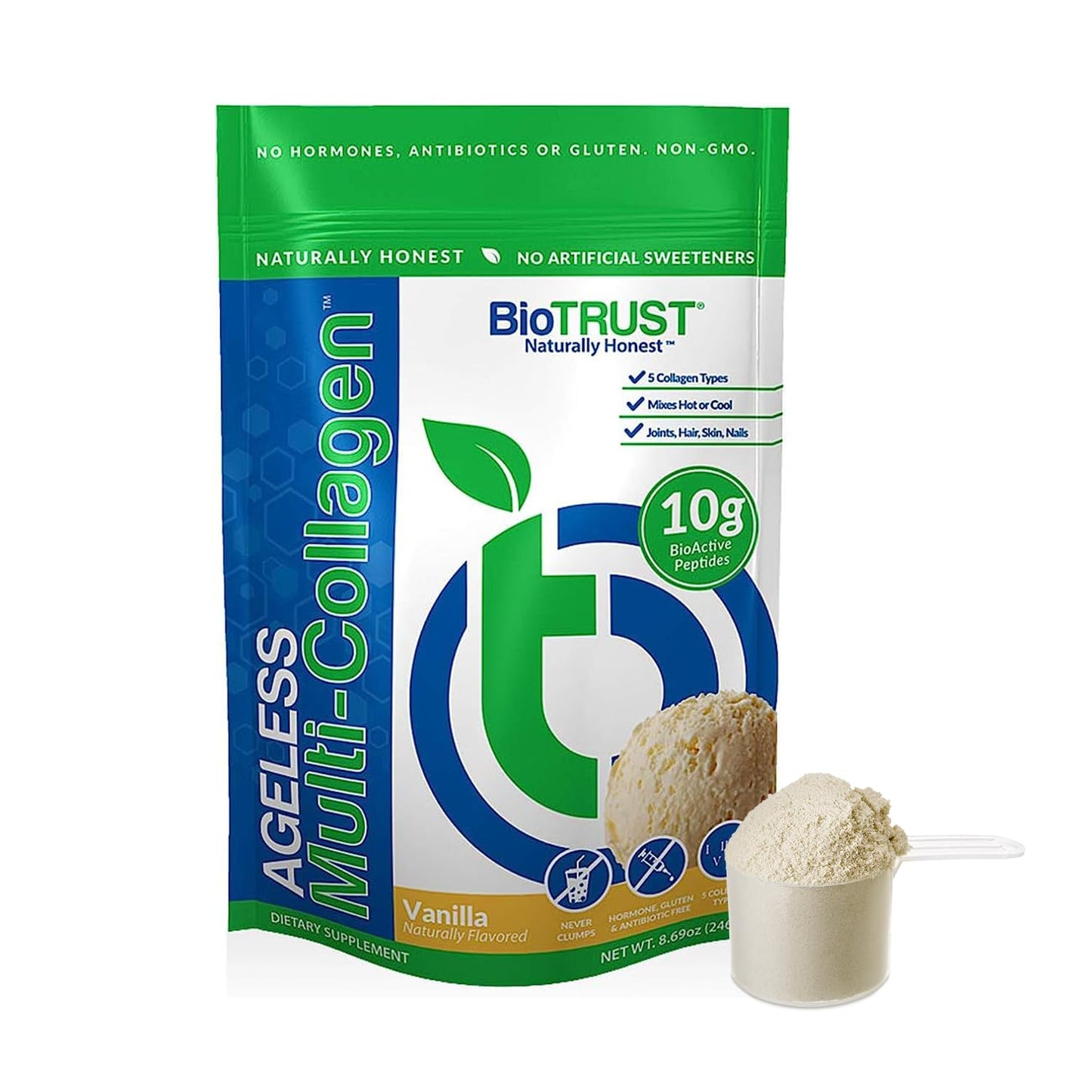 BioTrust Ageless Multi Collagen Peptides Powder – 5 Types (I, II, III, V, X) BioTrustUS supplements