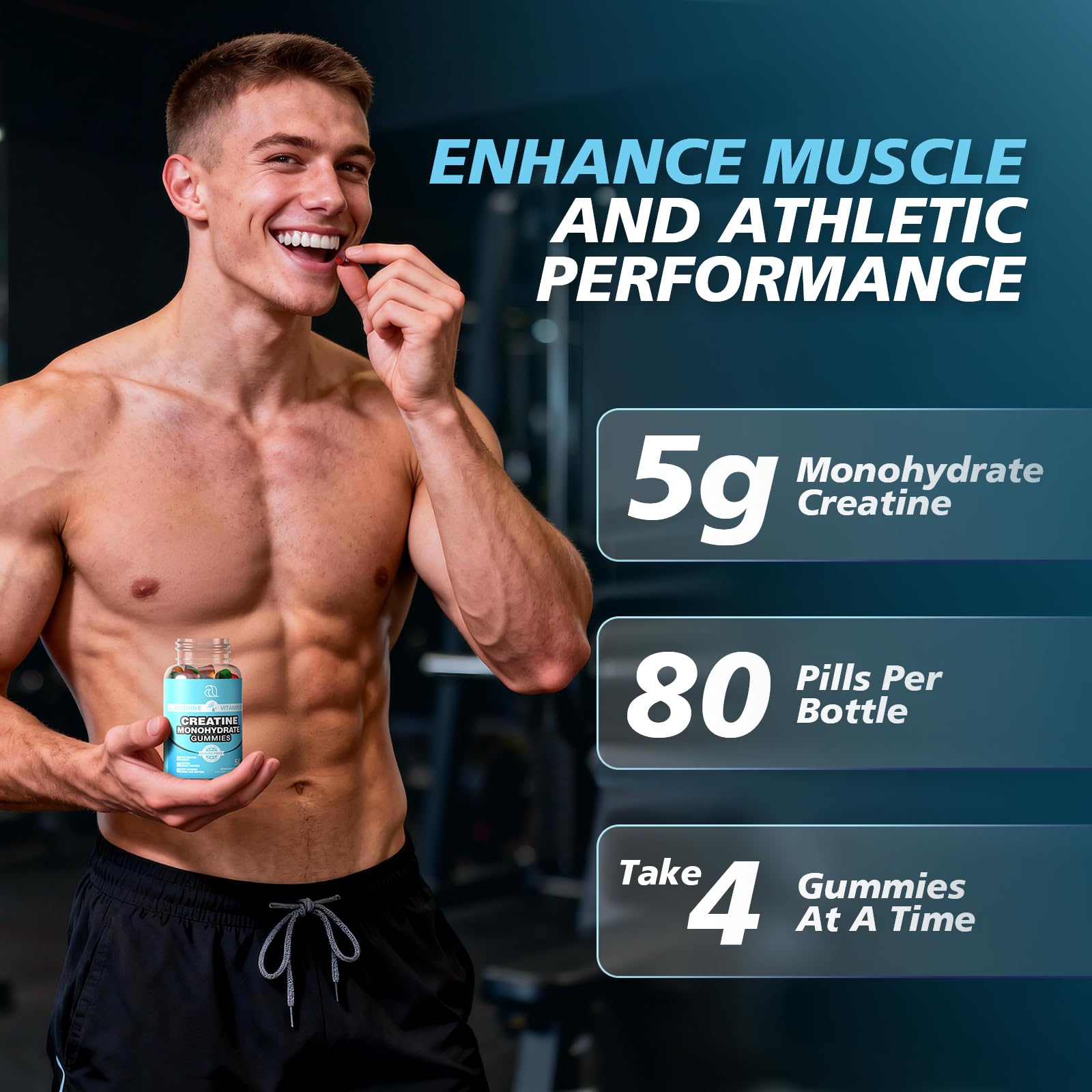 DRZIHOOCH Creatine Gummies for Women & Men - Creatine Monohydrate Gummies Tasty Chewable Supplement, Muscle Support & Energy Boost (2 Pack) DRZIHOOCHAu supplements