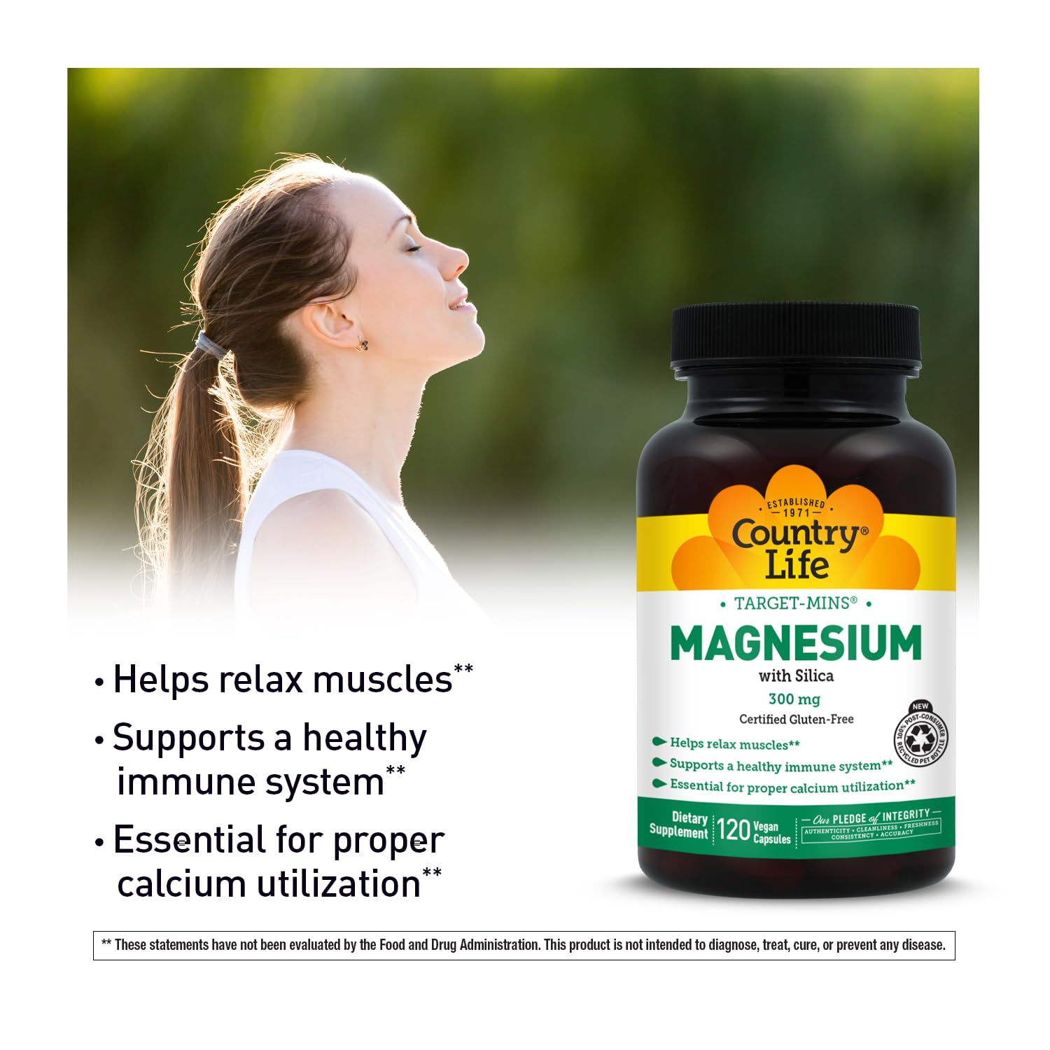 Target-Mins Magnesium with Silica 300 mg 120 Vegetarian Capsules Country LifeAu supplements