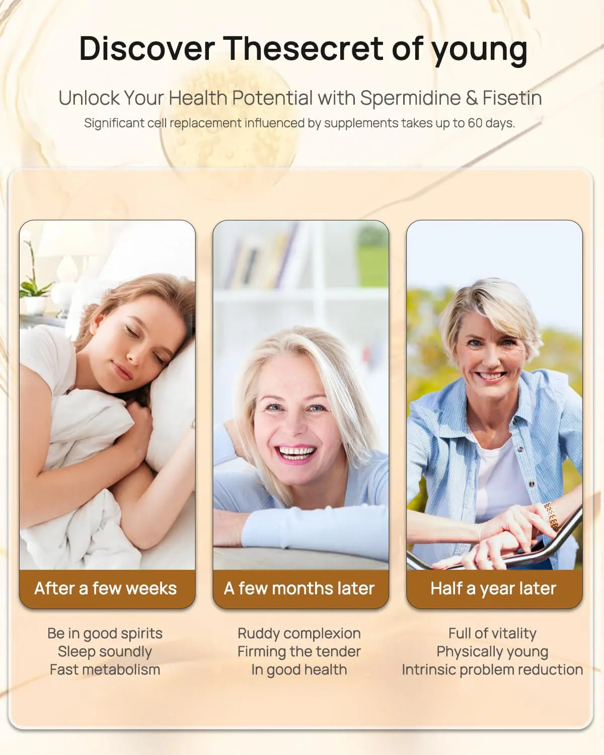 Spermidine 20mg + Fisetin 300mg + Akkermansia for Women丨Cellular Renewal, Metabolic & Gut Health Anven Healthnz supplements
