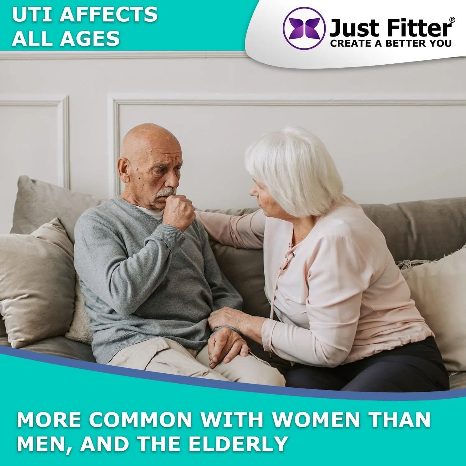 UTI Kit – UTI Test Strips with Emergency Urination Support Bags, 60 Urinary Tract Infection Test Strips with 6 Portable Disposable Urine Bags, Home Urinalysis Test for Leukocytes & Nitrites Just FitterAu supplements