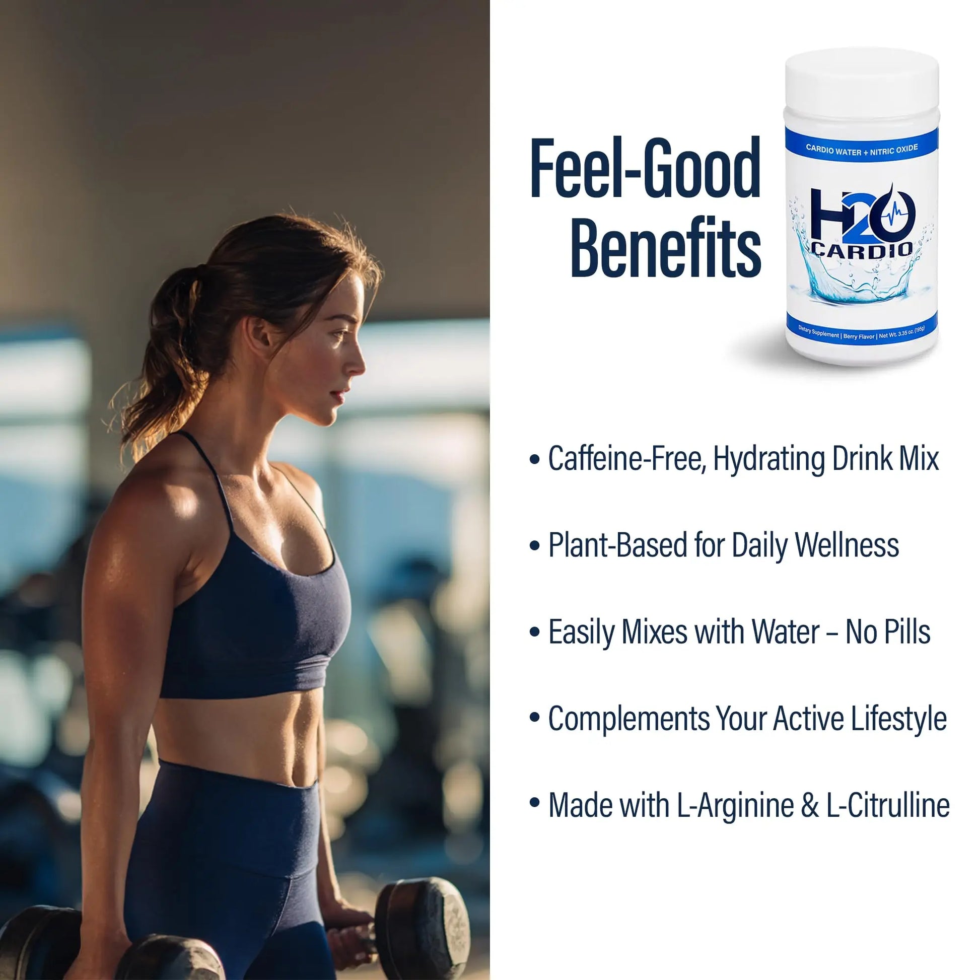 H2O Cardio | Nitric Oxide Supplement Drink | Wellness & Hydration Support | Arginine & Citrulline Powder | Berry Flavored Drink Mix for Daily Activity | Net Wt. 3.35 Ounces H2O CARDIOAu supplements