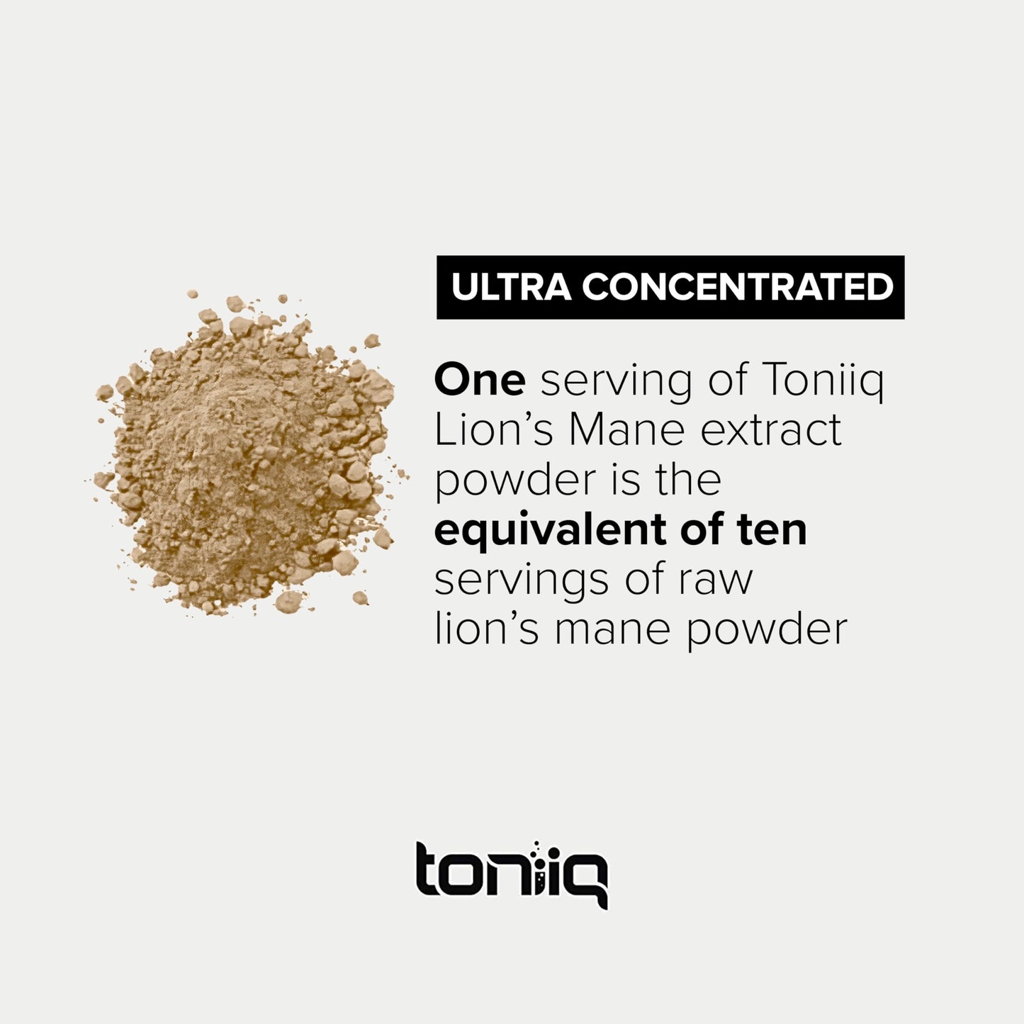 10,000mg 10x Concentrated Ultra High Strength Organic Lions Mane Powder ToniiqUS supplements