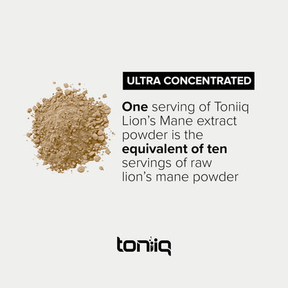 10,000mg 10x Concentrated Ultra High Strength Organic Lions Mane Powder ToniiqUS supplements
