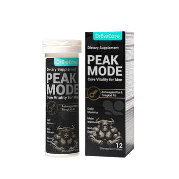 DrBioCare Peak Mode Core Vitality for Men 7-in-1 Effervescent Tablets | Tongkat Ali, Maca & L-Arginine，Ashwagandha, | Boost Stamina, Drive & Blood Flow for Good Performance | Berry Flavor 12 Tablets DrBioCareAu supplements