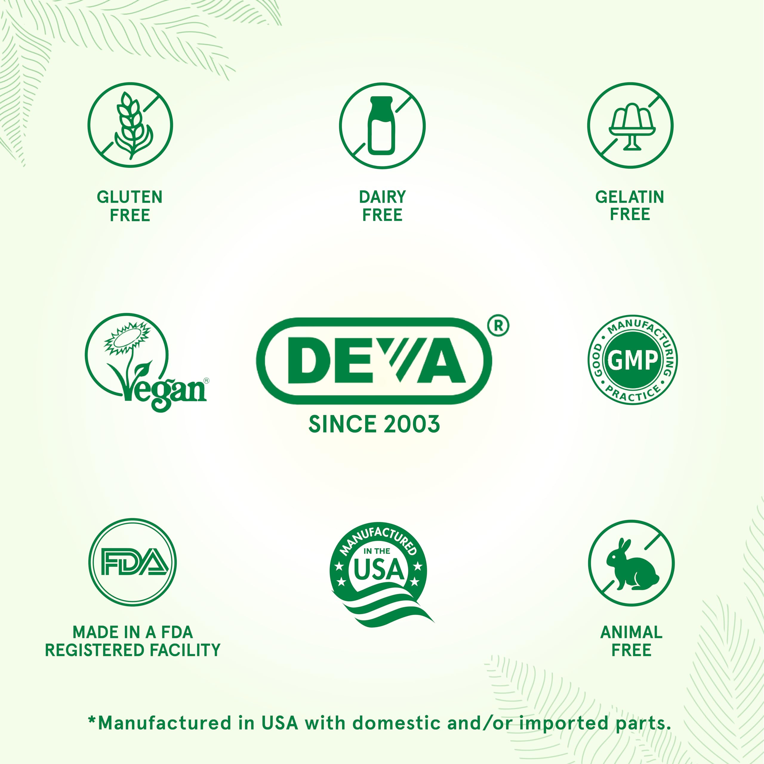 DEVA Vegan Vitamins Hair, Nails & Skin Supplement with 500 mcg of Biotin Per Tablet 90 Tablets (Pack of 2) DEVAAu supplements