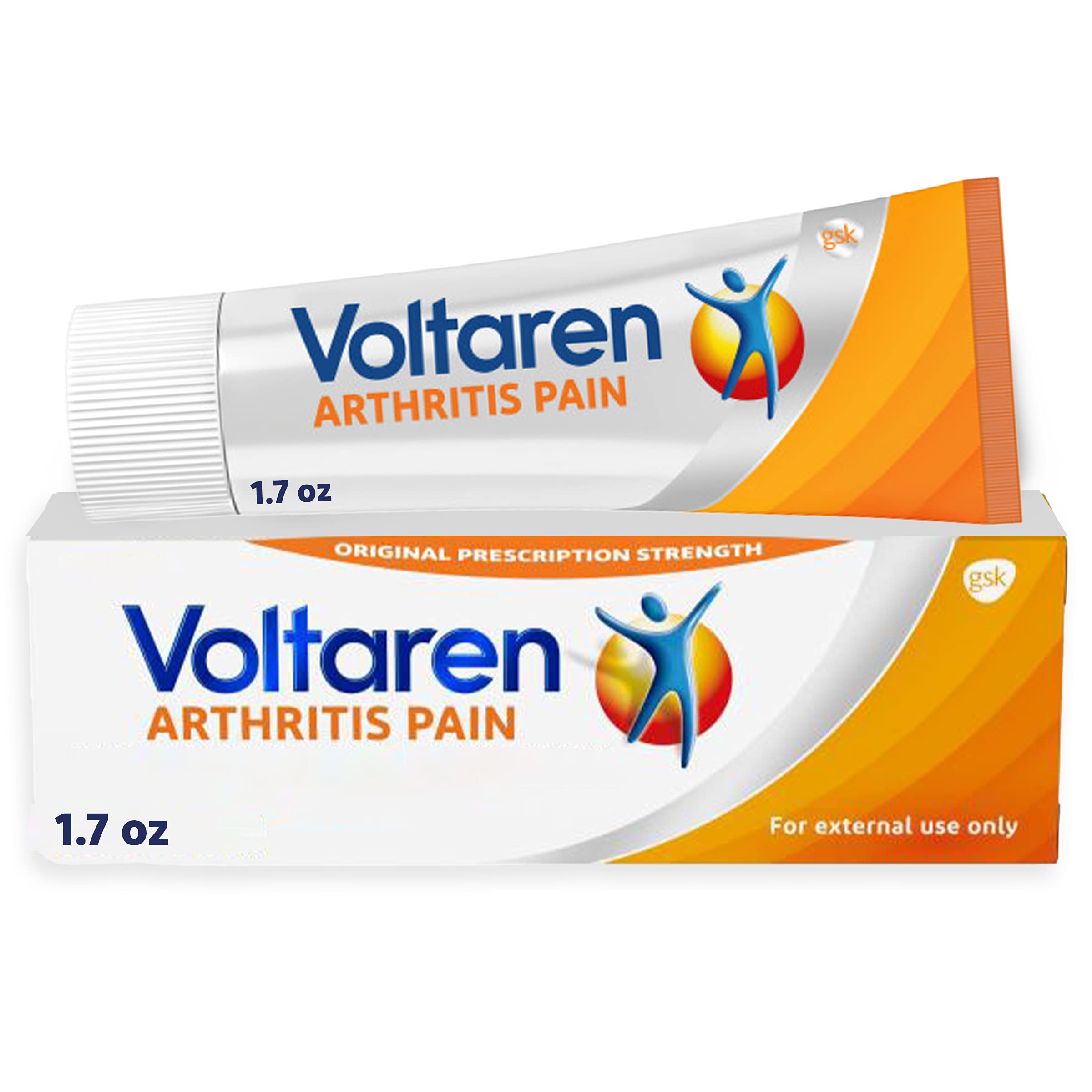 Voltaren Arthritis Pain Relief Gel, Diclofenac Sodium, 1% (NSAID), Clinically Proven Powerful Pain Reliever, No Prescription Needed, 1.7oz VoltarenAu supplements