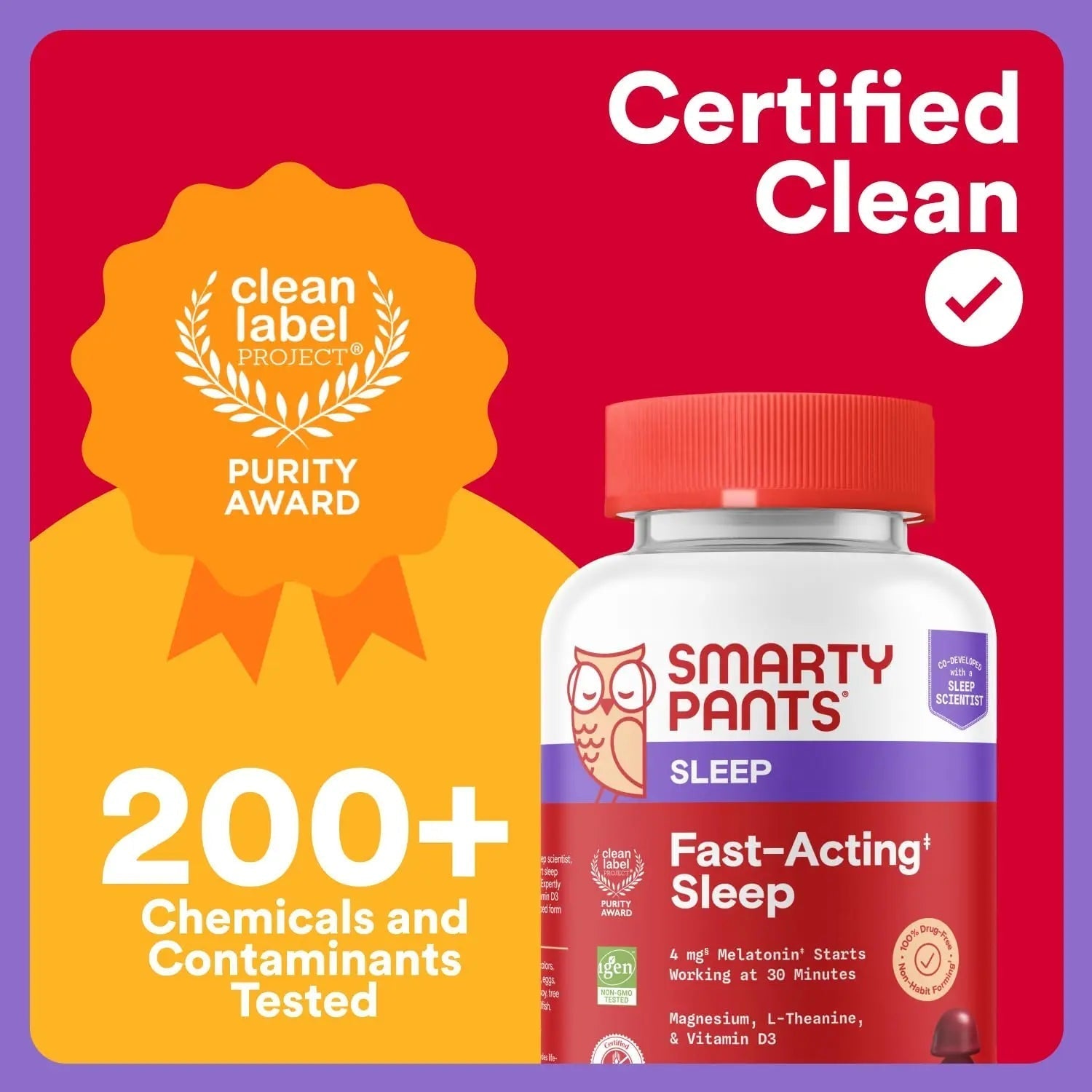 SmartyPants Adult Sleep Gummies with Melatonin: Magnesium & L-Theanine, Drug-Free, Non-Habit Forming Sleep Aid SmartyPantsAu supplements