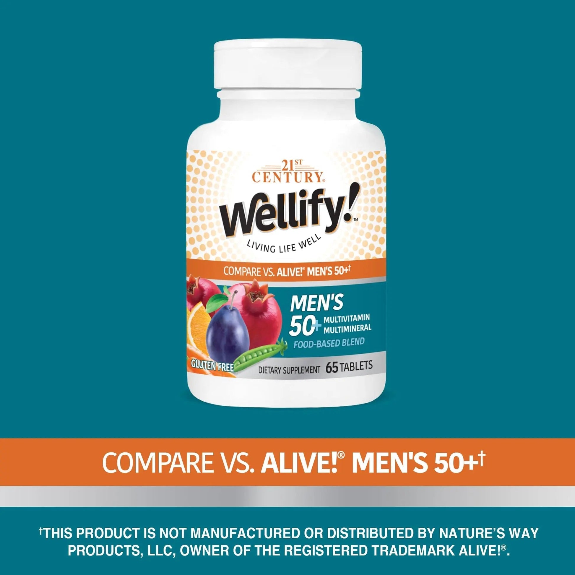 21st Century Wellify Men's 50+ Multivitamins with Minerals, 65Count 21st CenturyAu supplements