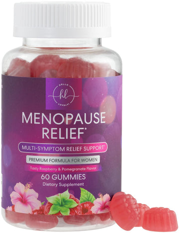 Menopause Supplements for Women - Complete Natural Mild Hot Flashes & Night Sweats Support, Multi Benefit Menopause Relief Gummy, Support for Balance & Energy, Gluten-Free & Non-GMO - 60 Gummies Hello Lovely!Au supplements