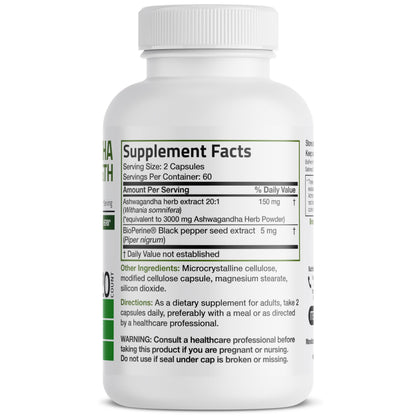 Bronson Ashwagandha Extra Strength Stress & Mood Support with BioPerine BronsonUS supplements