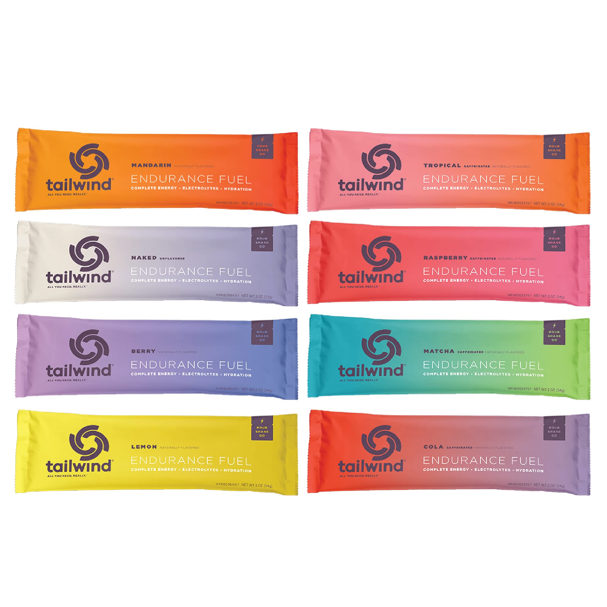Tailwind Grab-and-Go Endurance Fuel Single Serve Assorted Flavors Tailwind NutritionAu supplements