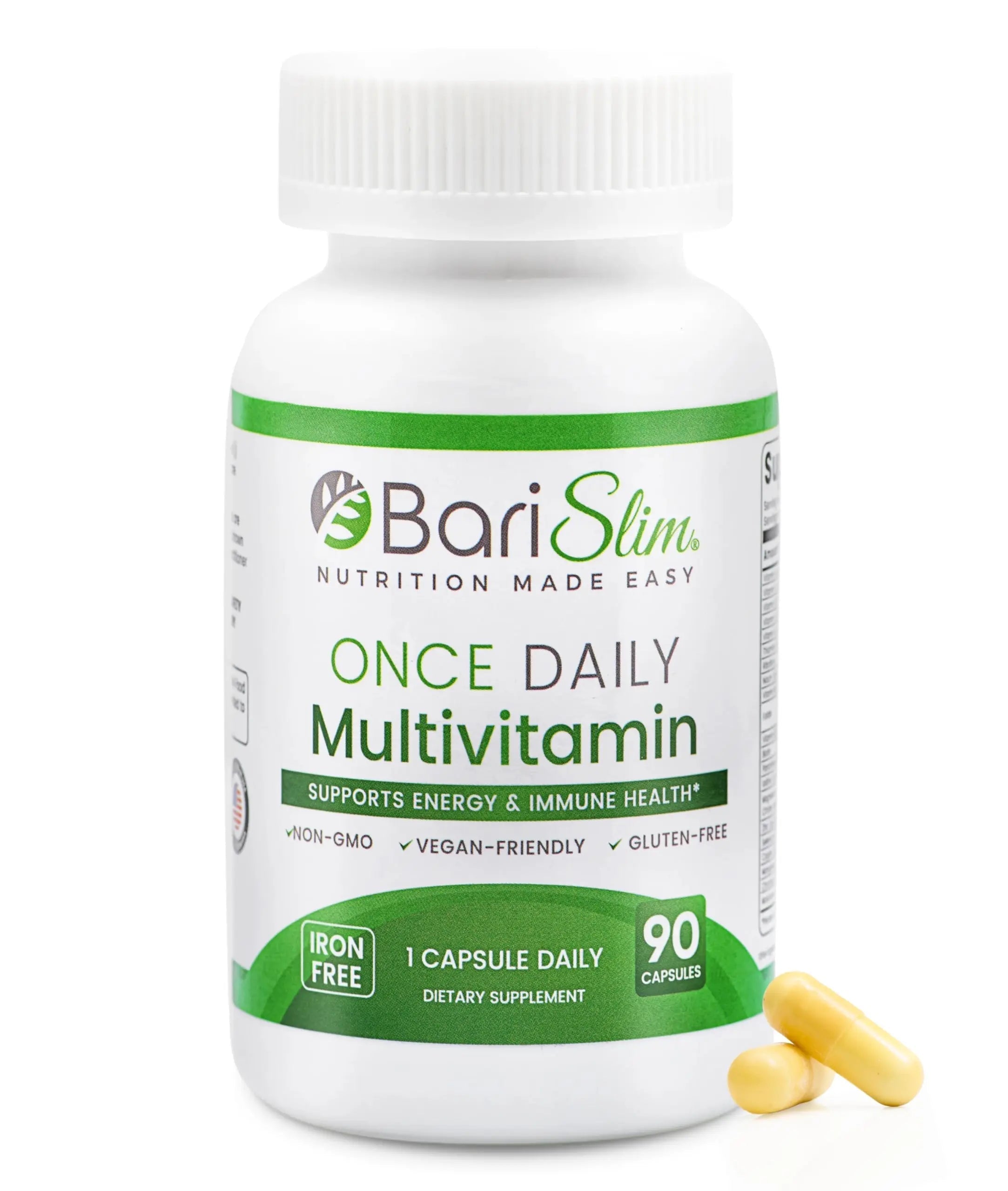 BariSlim Once Daily Bariatric Multivitamin Capsule - Iron-Free Formula - Bariatric Vitamin and Supplement for Post Surgery BariSlimAu supplements