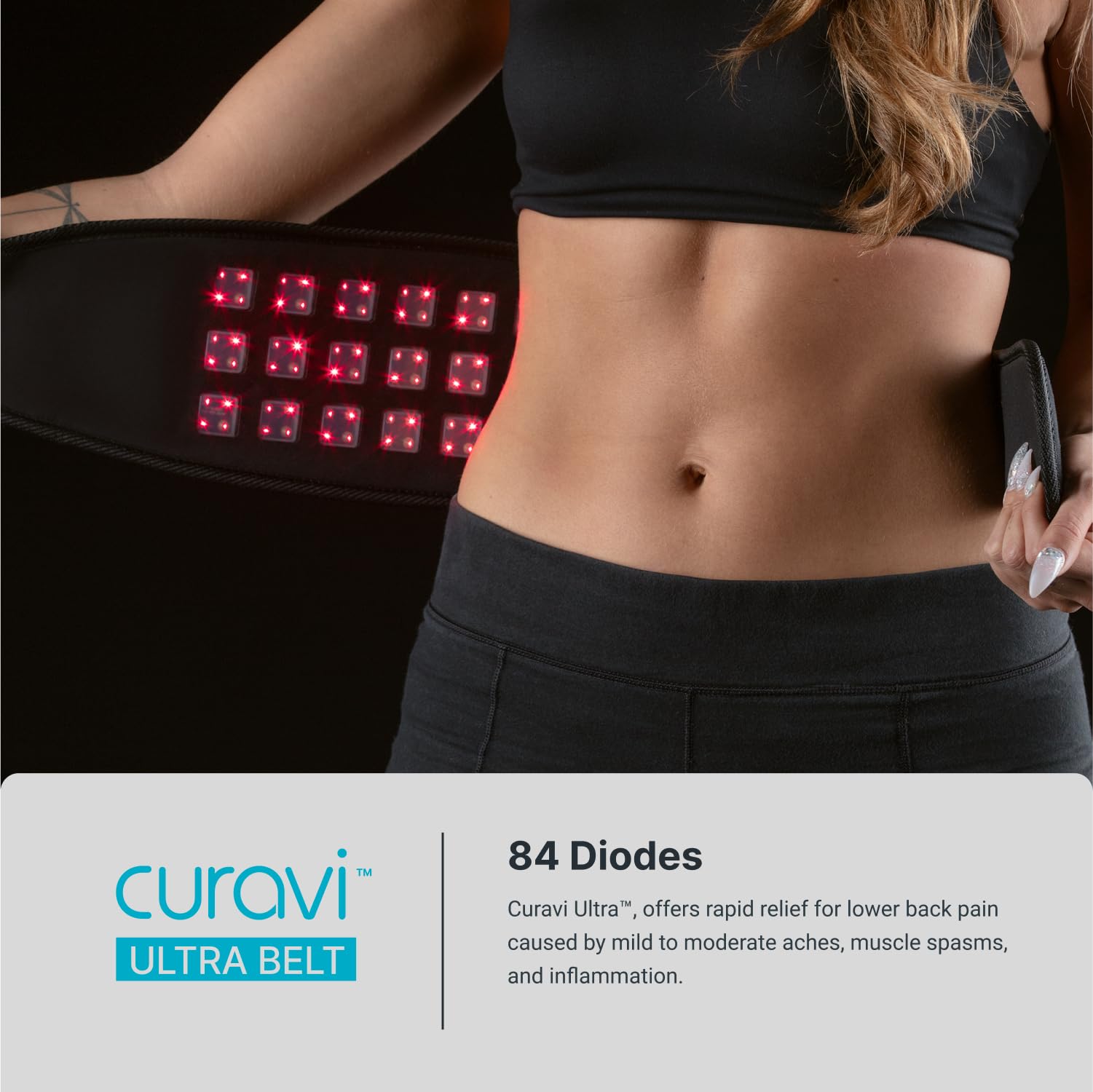 CURAVI Ultra™ Wearable Red Light Therapy Belt for Lower Back Pain Relief - 84 Diodes - Non-Invasive CURAVIAu supplements