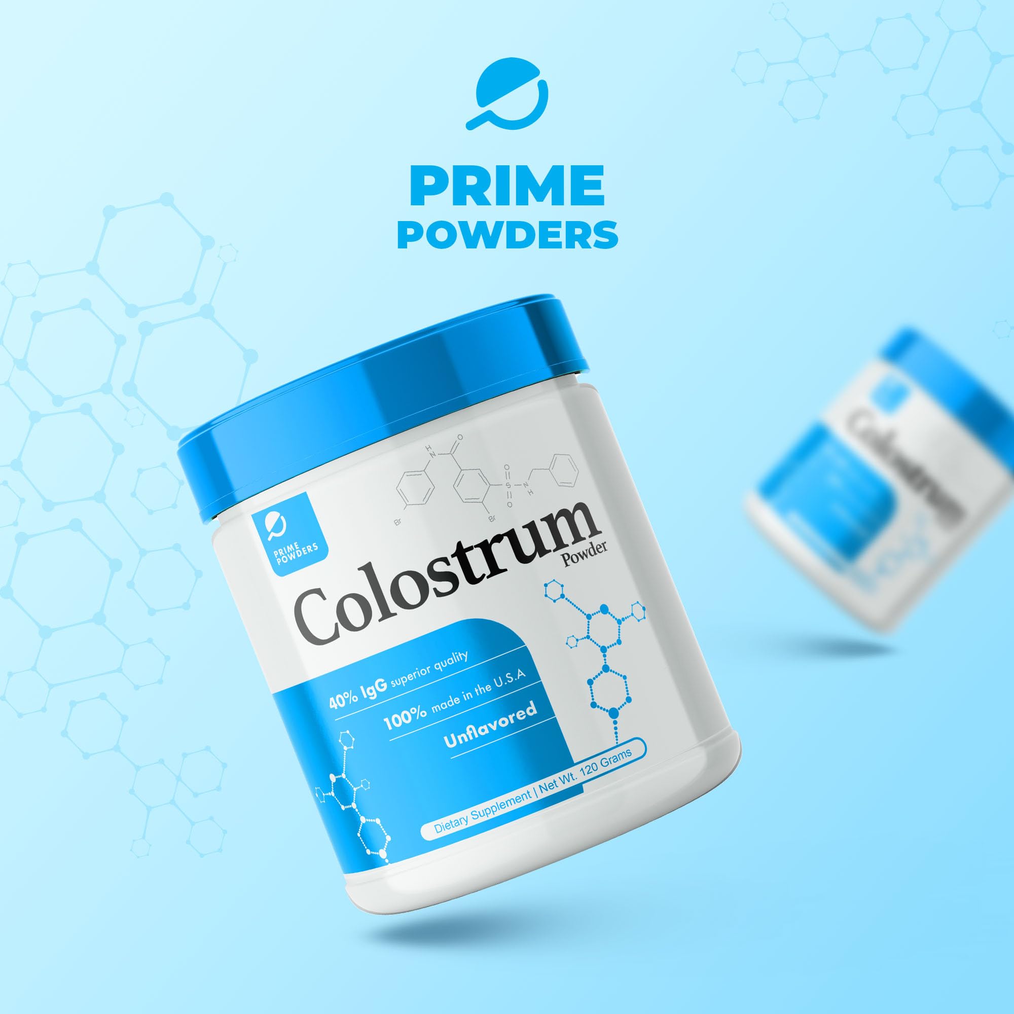 Prime Powders Colostrum Over 40% IgG, Grass Fed, Gut Health, Bloating Immunity Skin Prime PowdersUS supplements