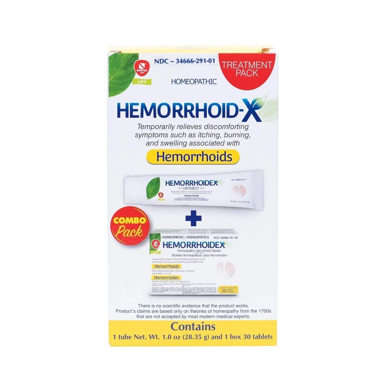 Nartex Hemorrhoid X Treatment Combo Pack 1 Tube & 30 Tablets NARTEX LABSAu supplements