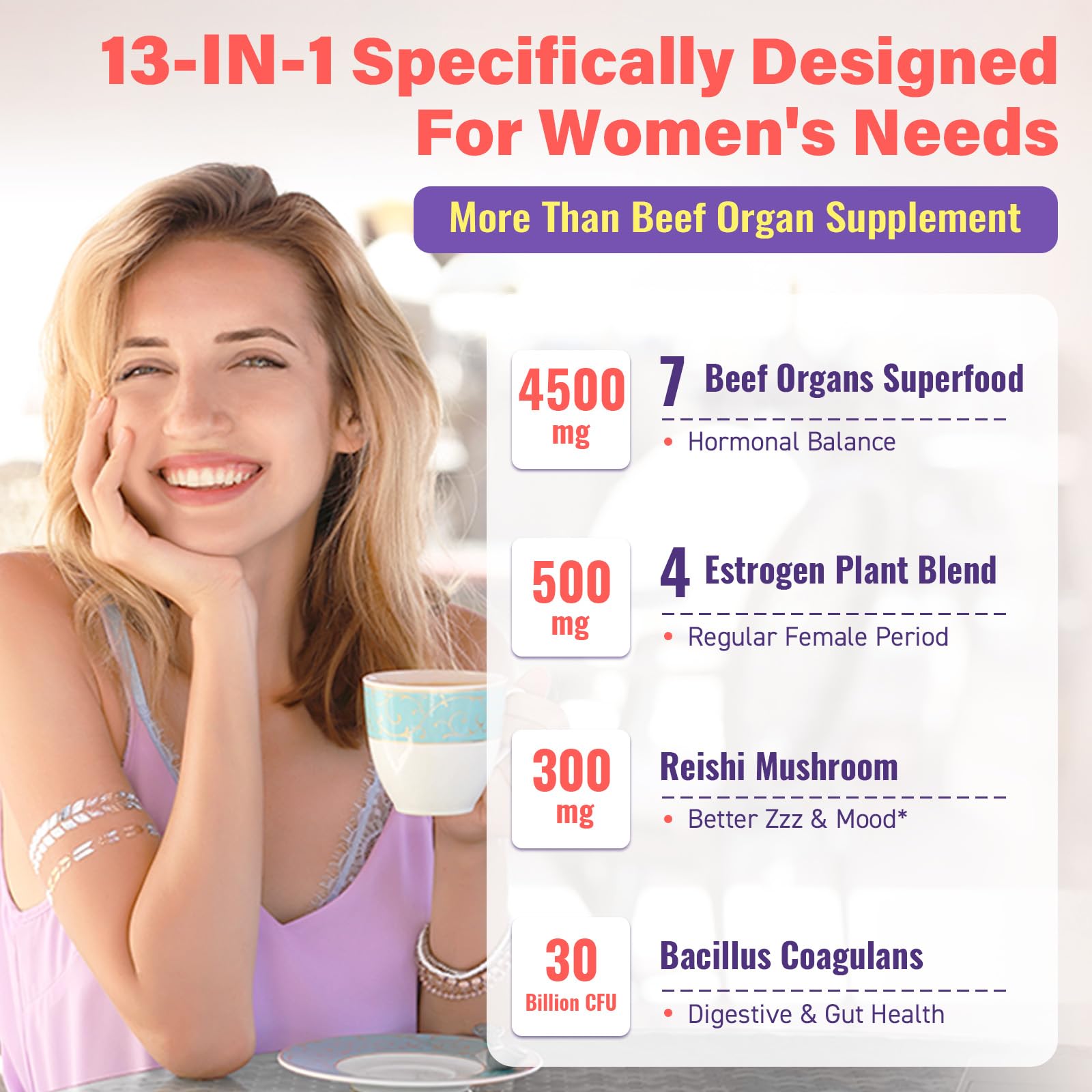 (180 Gummies) Beef Organ Supplement for Women - 5300mg Beef Liver, Kidney, Uterus & 10 More, for Hormone Balance, Menstruation, Energy, Immunity, Gut & Skin Health - 100% Grass Fed & Pasture Raise FepoukakAu supplements