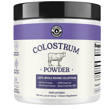 Colostrum Powder – USA Sourced Bovine Colostrum for Humans for Immune Support, Gut Health, Muscle Recovery - Single Ingredient, No Additives, Grass Fed, Non-GMO Colostrum Supplement for Women and Men Left Coast PerformanceAu supplements