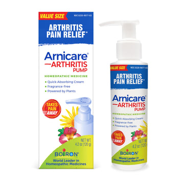 Boiron Arnicare Arthritis Cream Pump for Pain Relief of Knees, Hands, Wrists, Elbows, Joints & Muscles – Quickly Absorbed & Fragrance-Free – 4.2 oz BoironAu supplements