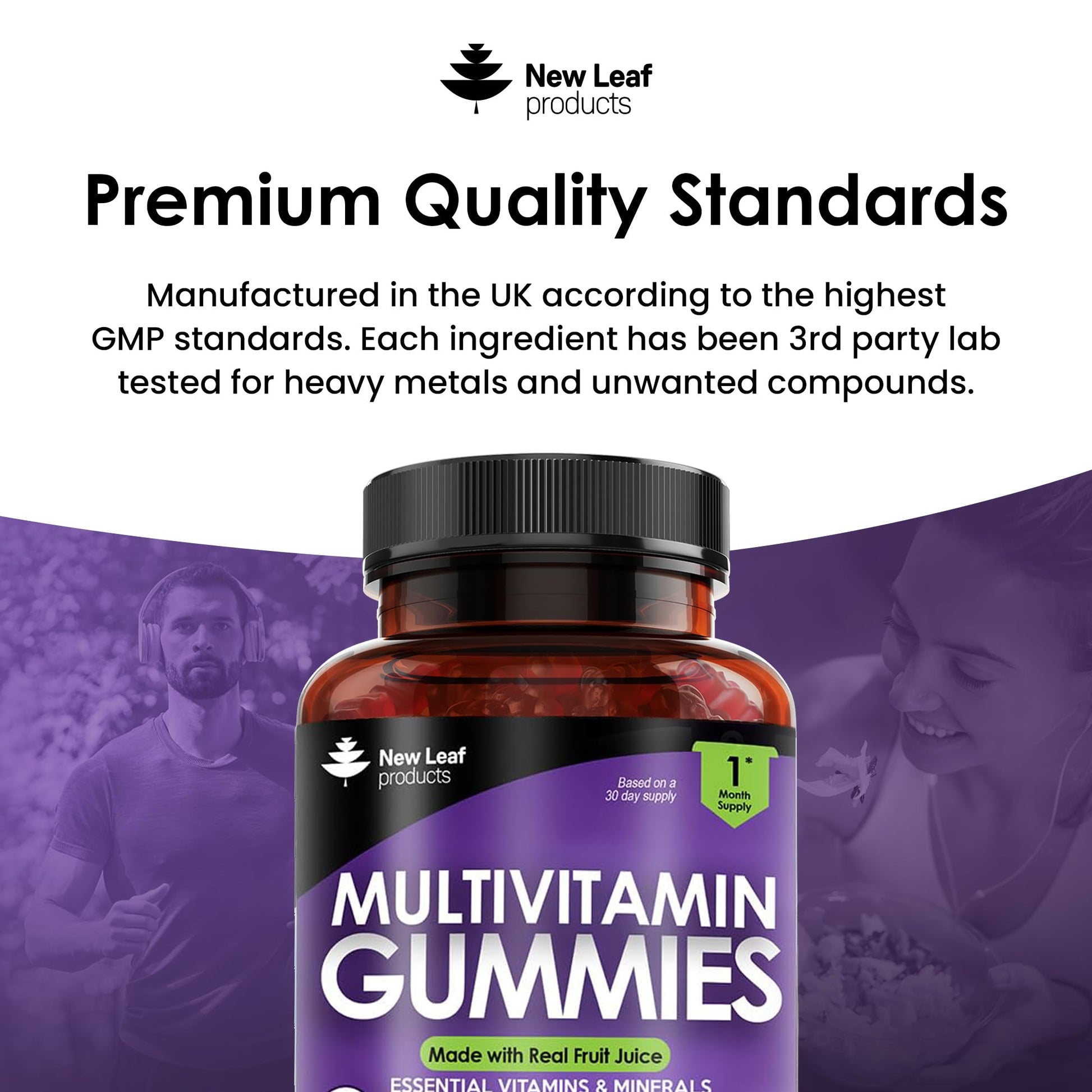 Multivitamin Gummies High Strength for Men Women - Vegetarian +14 Essential Vitamins NEW LEAF PRODUCTSUS supplements