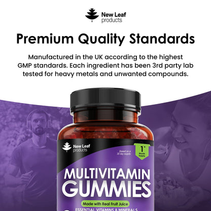Multivitamin Gummies High Strength for Men Women - Vegetarian +14 Essential Vitamins NEW LEAF PRODUCTSUS supplements
