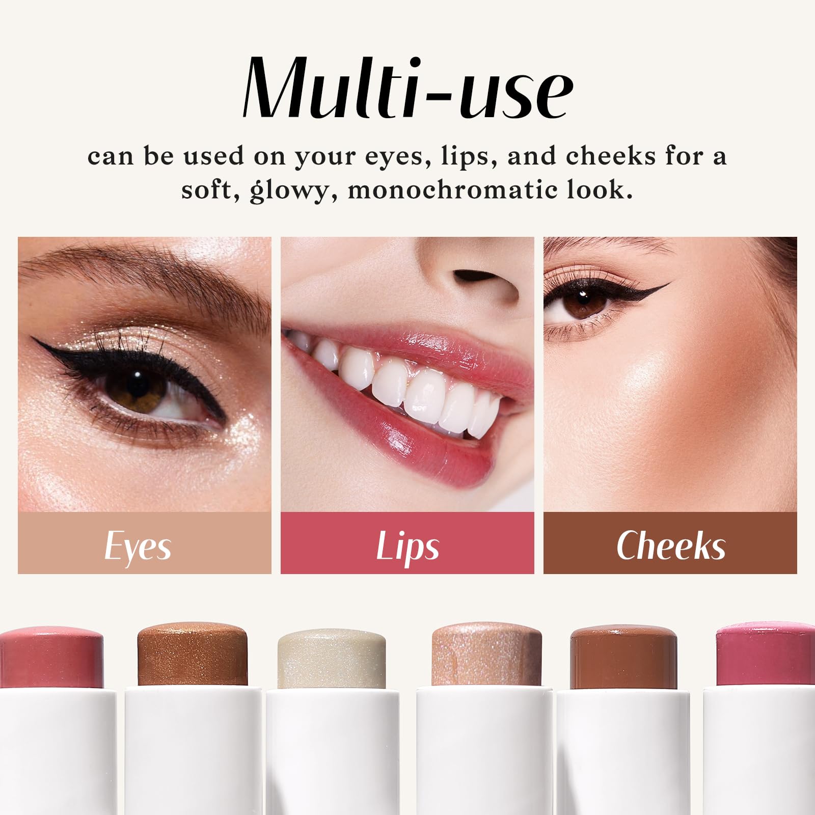 KIMUSE Face Sticks Trio, Cream Blush Stick & Highlighter Stick & Contour Stick for Sculpt the Cheeks, Long Lasting Cream Contour Stick Trio for Face Makeup, with Brush KIMUSEAu supplements