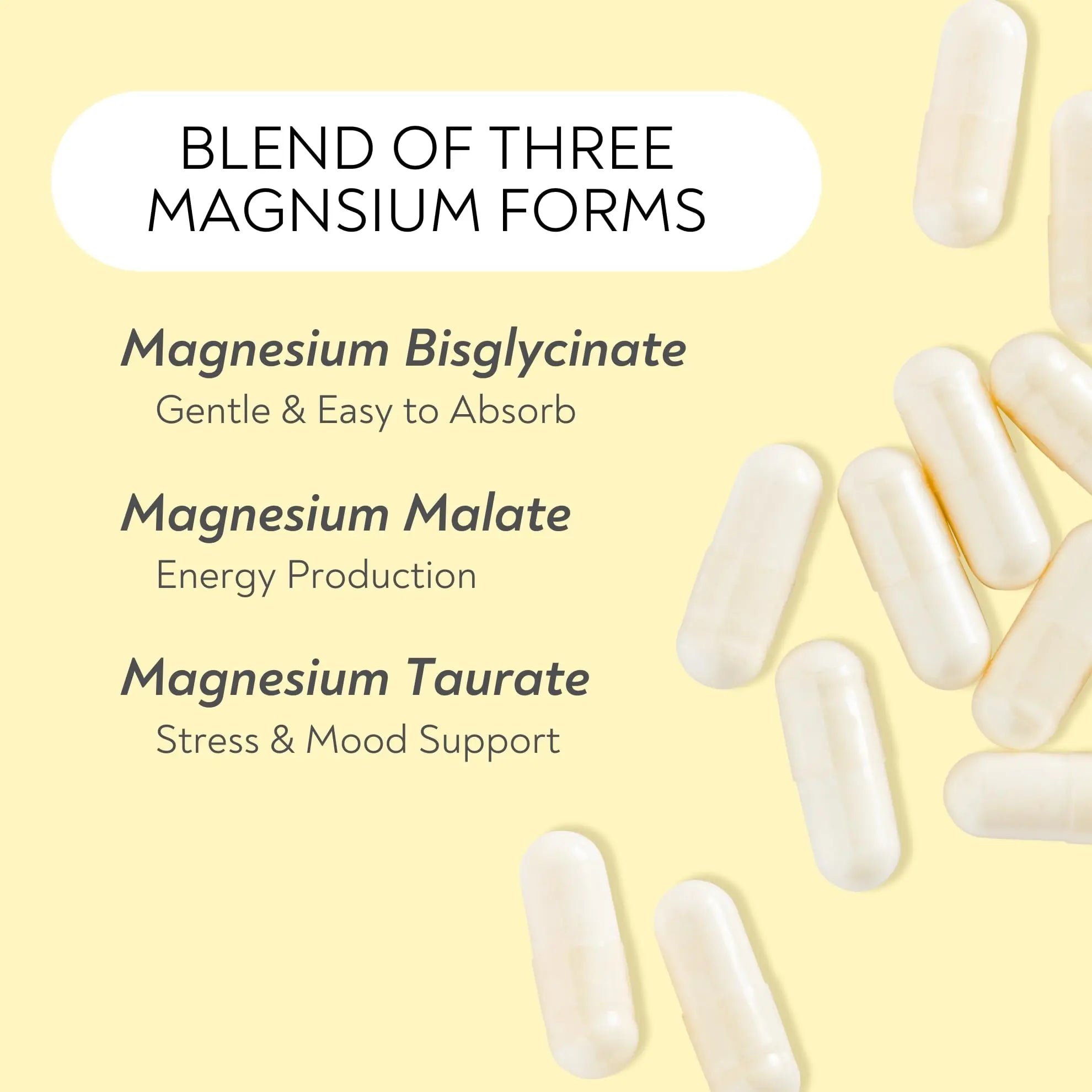 Magnesium Complex - Lifted Naturals Magnesium Supplement w/Bisglycinate, Malate, Taurate - 120 Capsules - Bioavailable Magnesium Formula for Mood, Sleep, Energy Support* Lifted Naturalsnz supplements